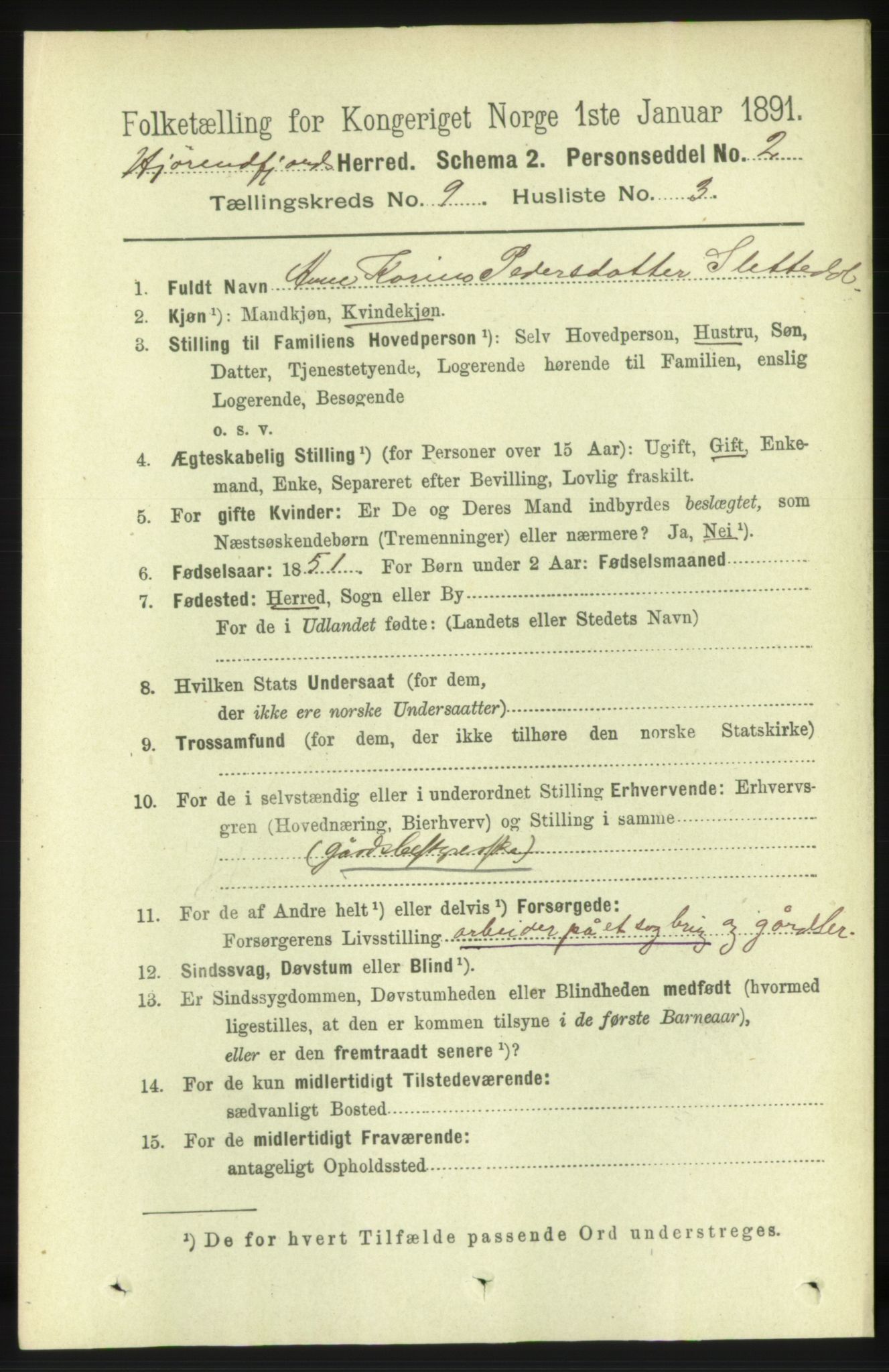 RA, 1891 census for 1522 Hjørundfjord, 1891, p. 2213