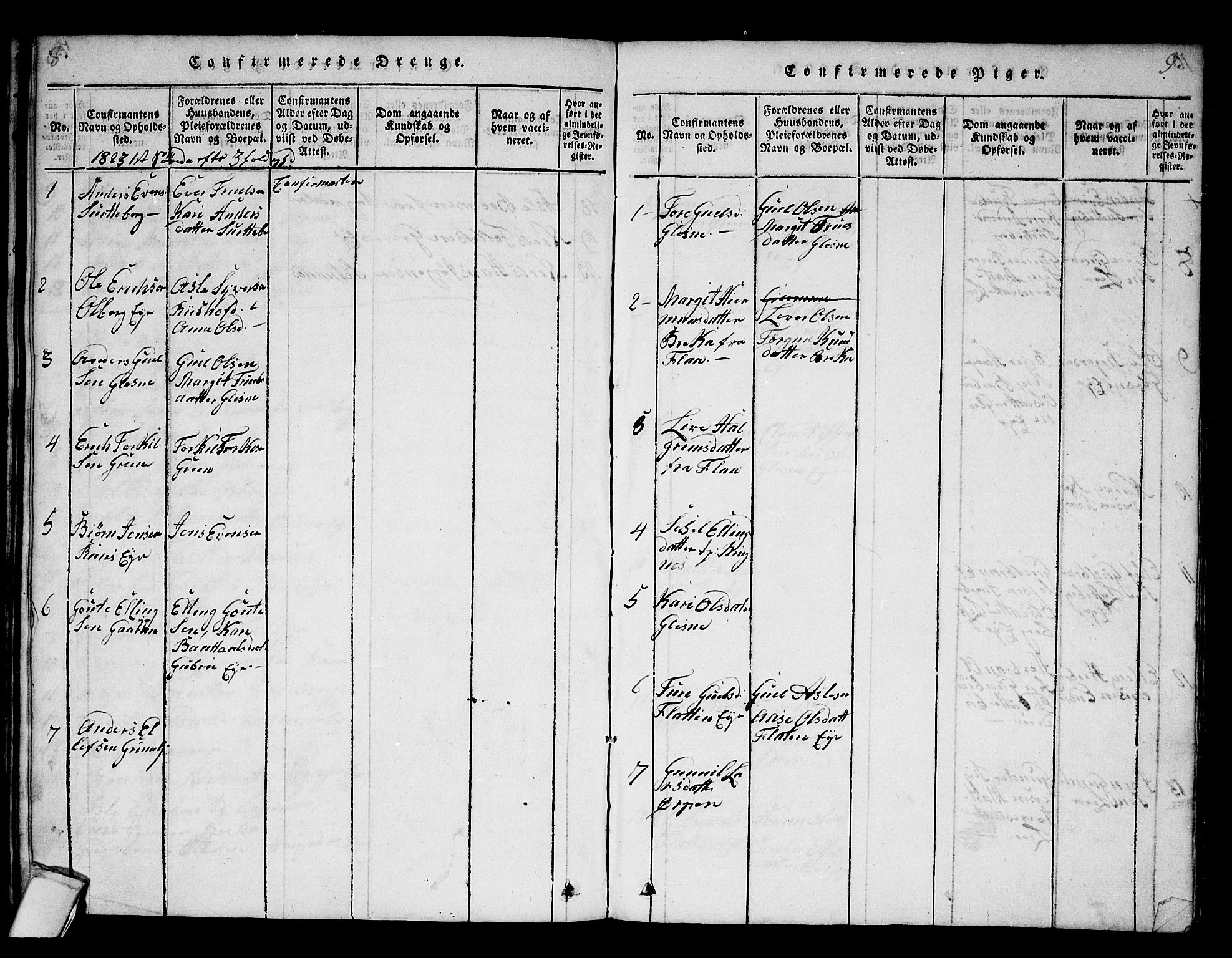 Krødsherad kirkebøker, SAKO/A-19/F/Fa/L0001: Parish register (official) no. 1, 1815-1829, p. 8-9