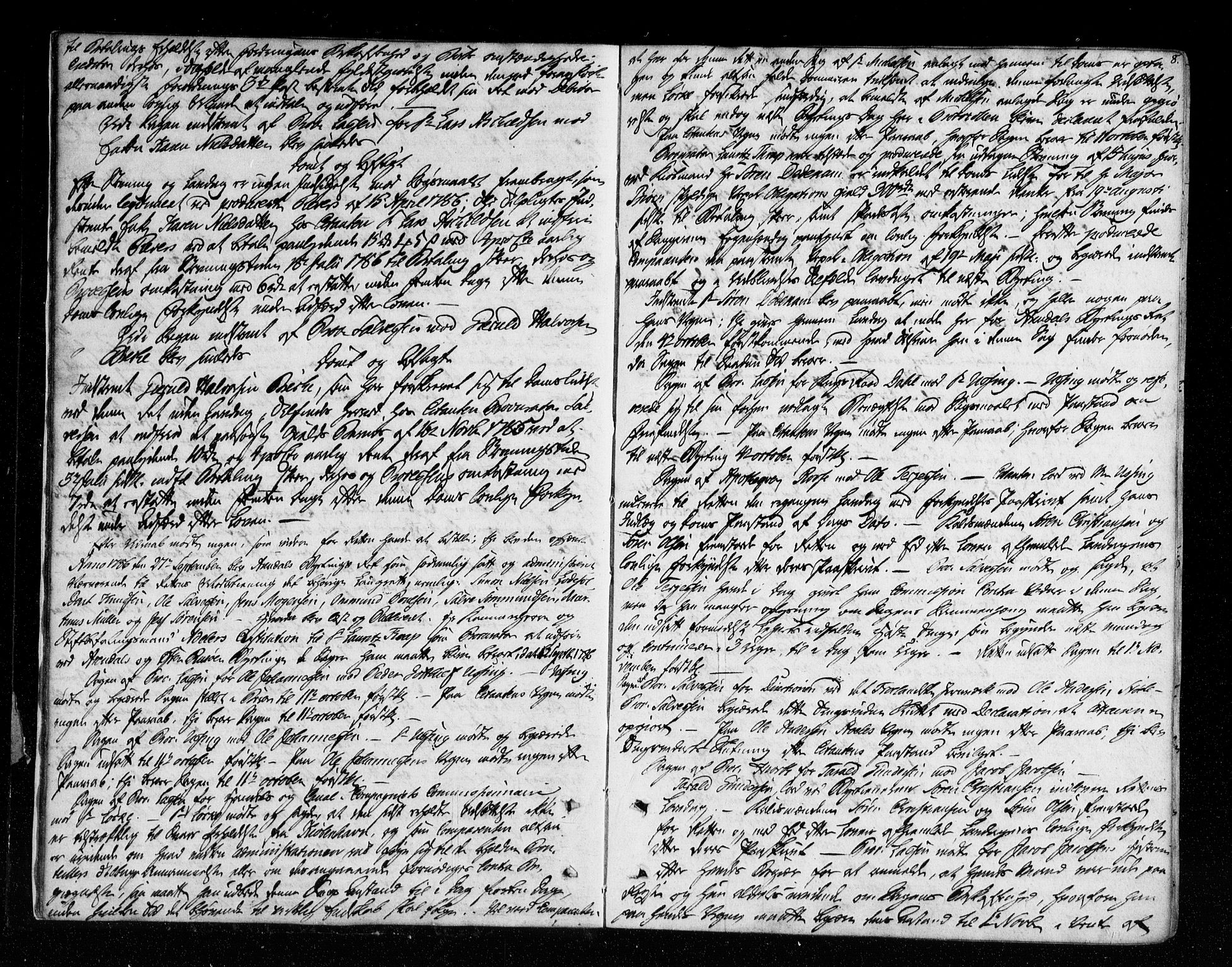 Arendal byfogd, AV/SAK-1222-0001/F/Fa/L0017: Justisprotokoll, 1786-1791, p. 7b-8a
