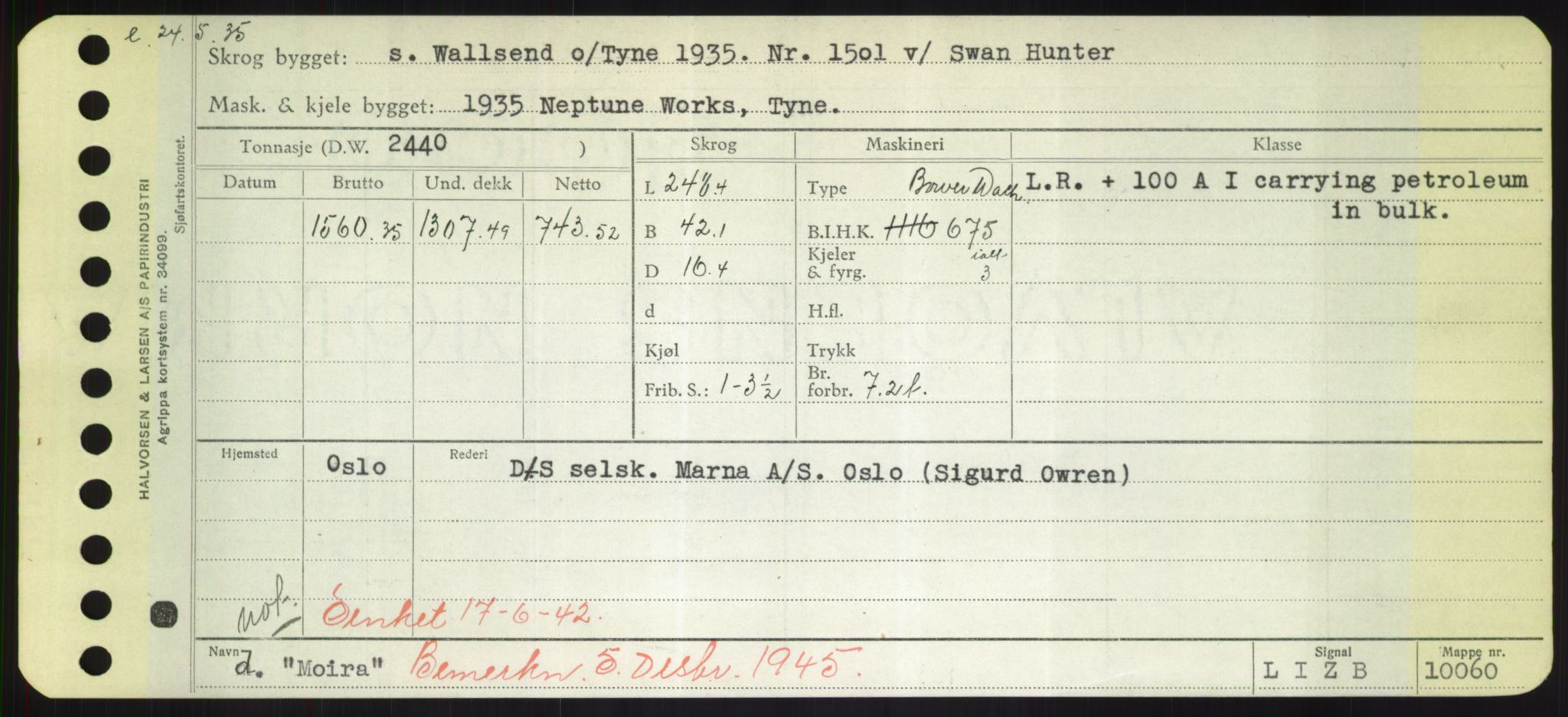 Sjøfartsdirektoratet med forløpere, Skipsmålingen, RA/S-1627/H/Hd/L0025: Fartøy, Min-Mås, p. 117