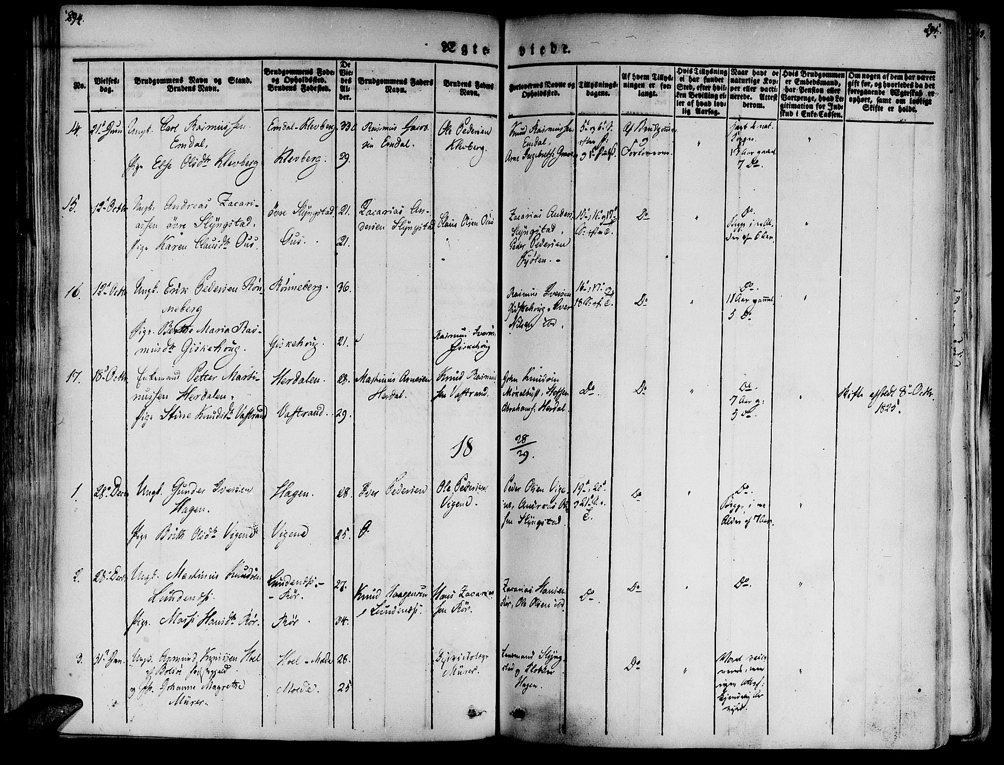 Ministerialprotokoller, klokkerbøker og fødselsregistre - Møre og Romsdal, SAT/A-1454/520/L0274: Parish register (official) no. 520A04, 1827-1864, p. 294-295
