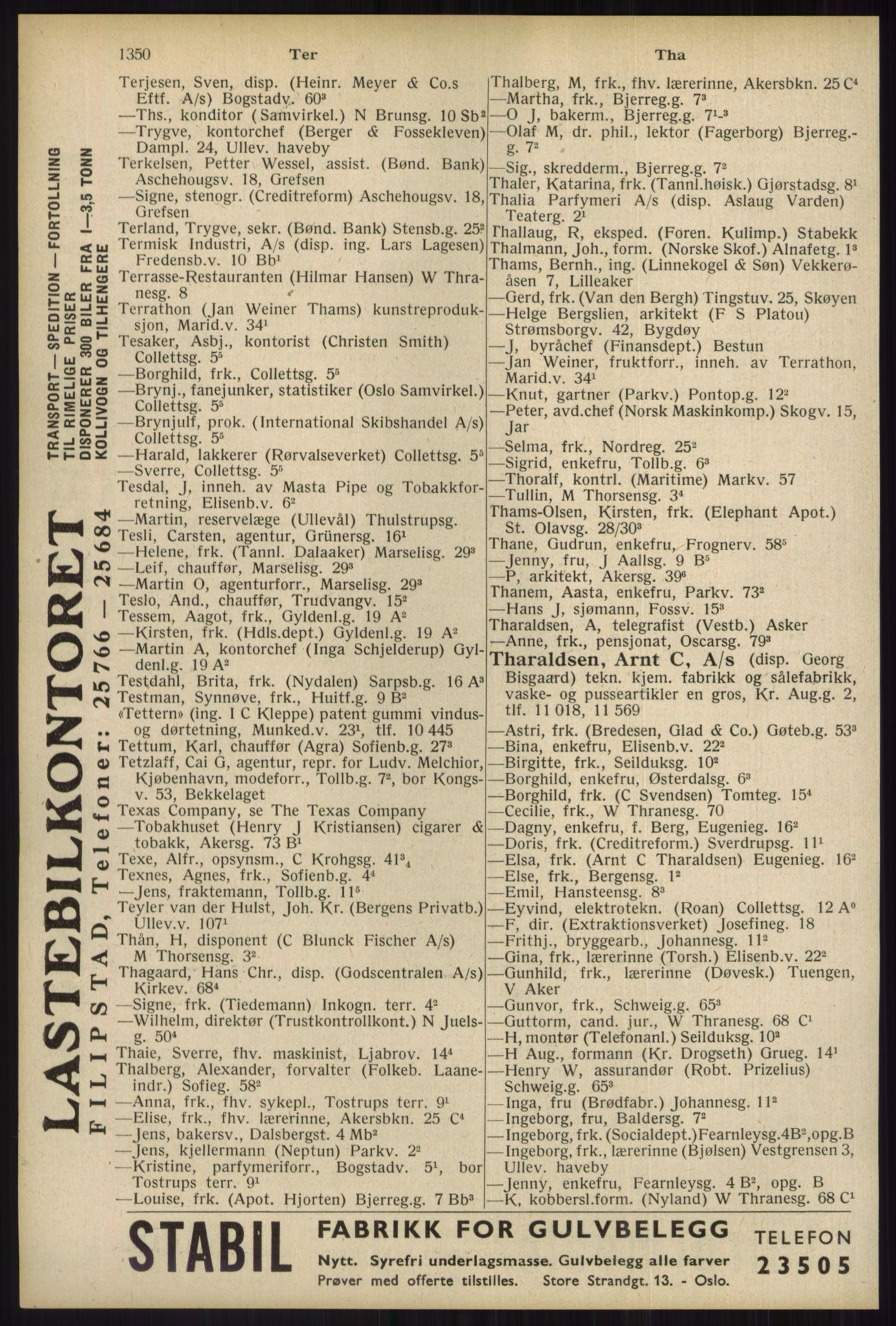 Kristiania/Oslo adressebok, PUBL/-, 1934, p. 1350