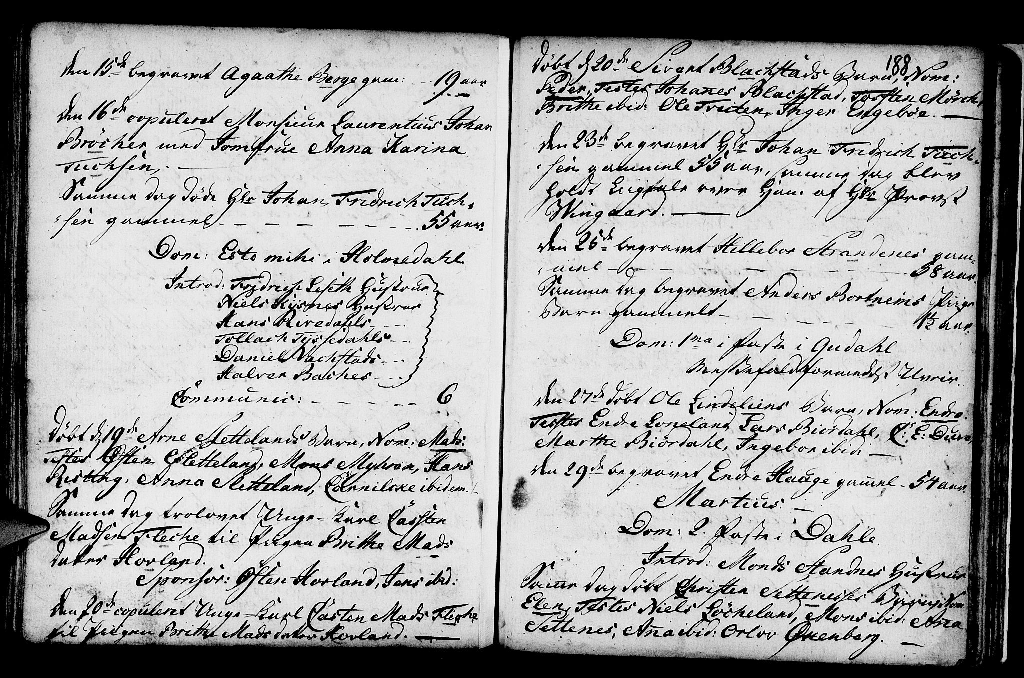 Fjaler sokneprestembete, AV/SAB-A-79801/H/Haa/Haaa/L0001: Parish register (official) no. A 1, 1755-1778, p. 188