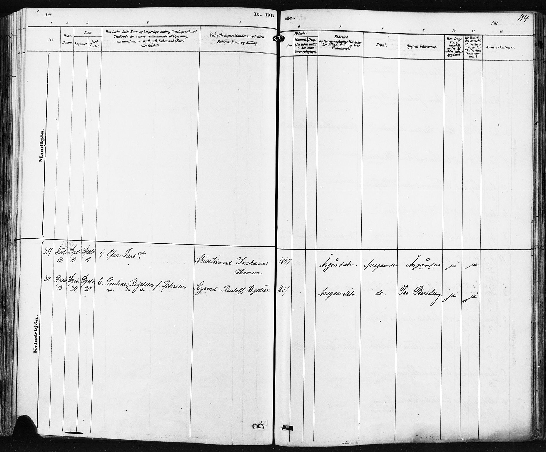 Borre kirkebøker, AV/SAKO-A-338/F/Fa/L0009: Parish register (official) no. I 9, 1878-1896, p. 194