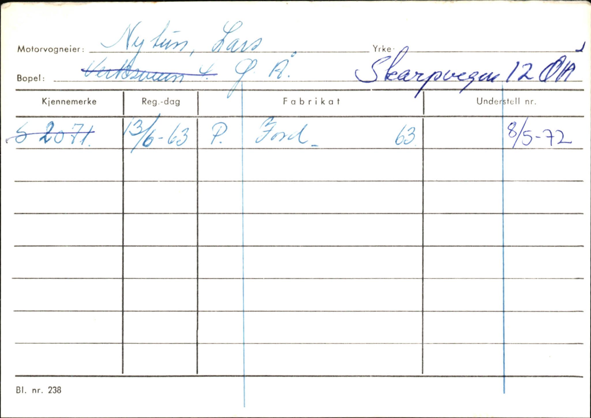 Statens vegvesen, Sogn og Fjordane vegkontor, AV/SAB-A-5301/4/F/L0145: Registerkort Vågsøy S-Å. Årdal I-P, 1945-1975, p. 2209