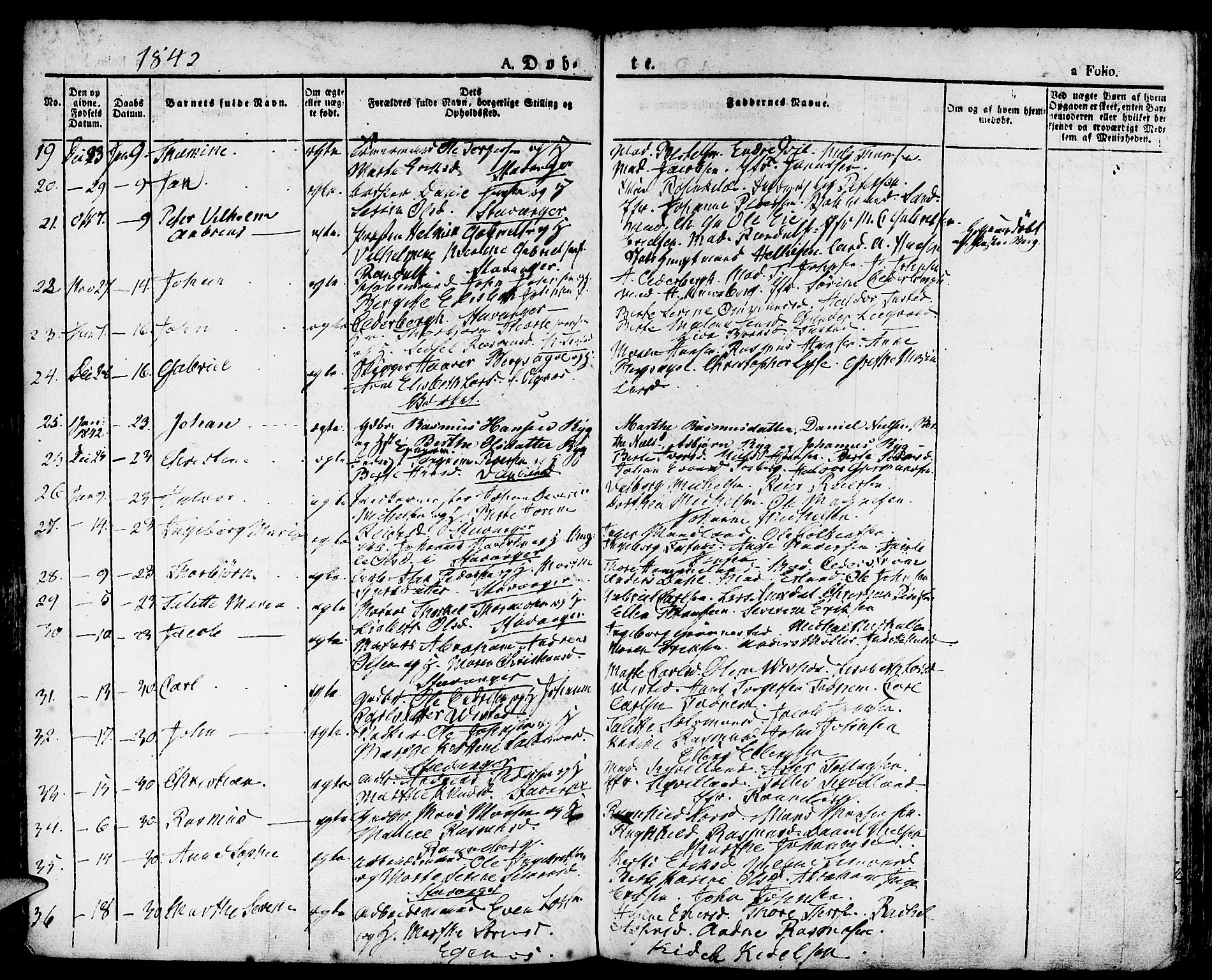 Domkirken sokneprestkontor, AV/SAST-A-101812/001/30/30BA/L0011: Parish register (official) no. A 11, 1832-1856