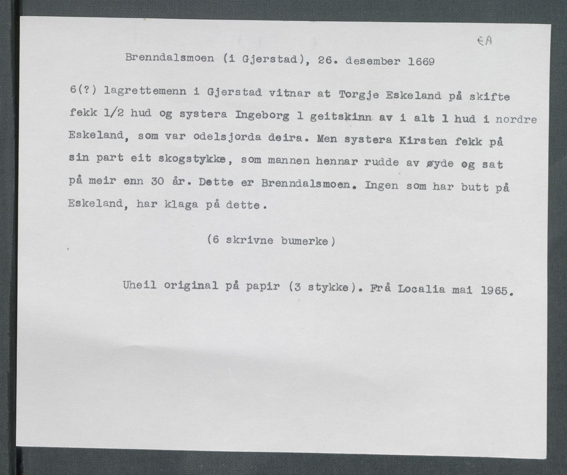 Riksarkivets diplomsamling, AV/RA-EA-5965/F02/L0171: Dokumenter, 1667-1670, p. 202