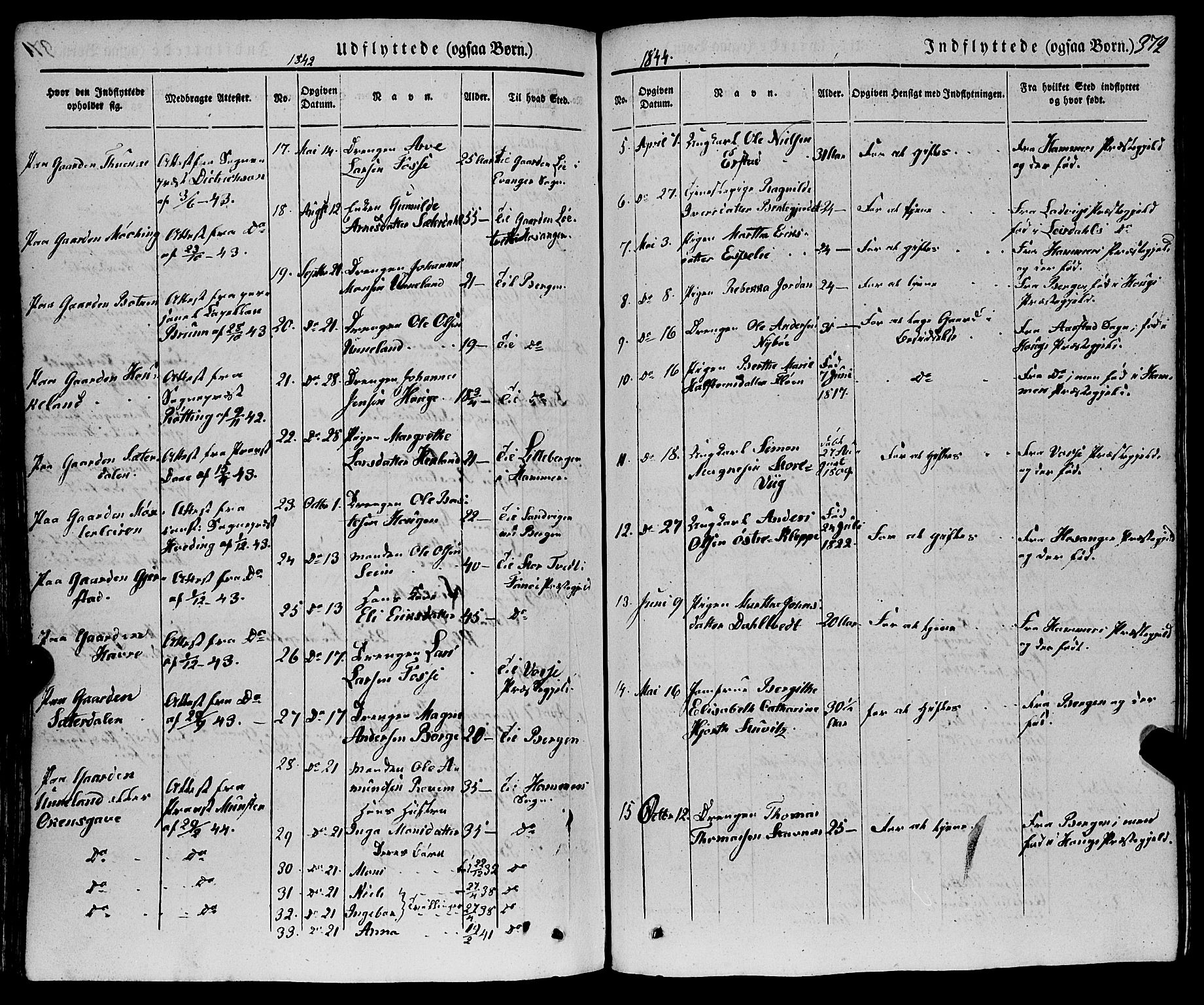 Haus sokneprestembete, SAB/A-75601/H/Haa: Parish register (official) no. A 15, 1838-1847, p. 372