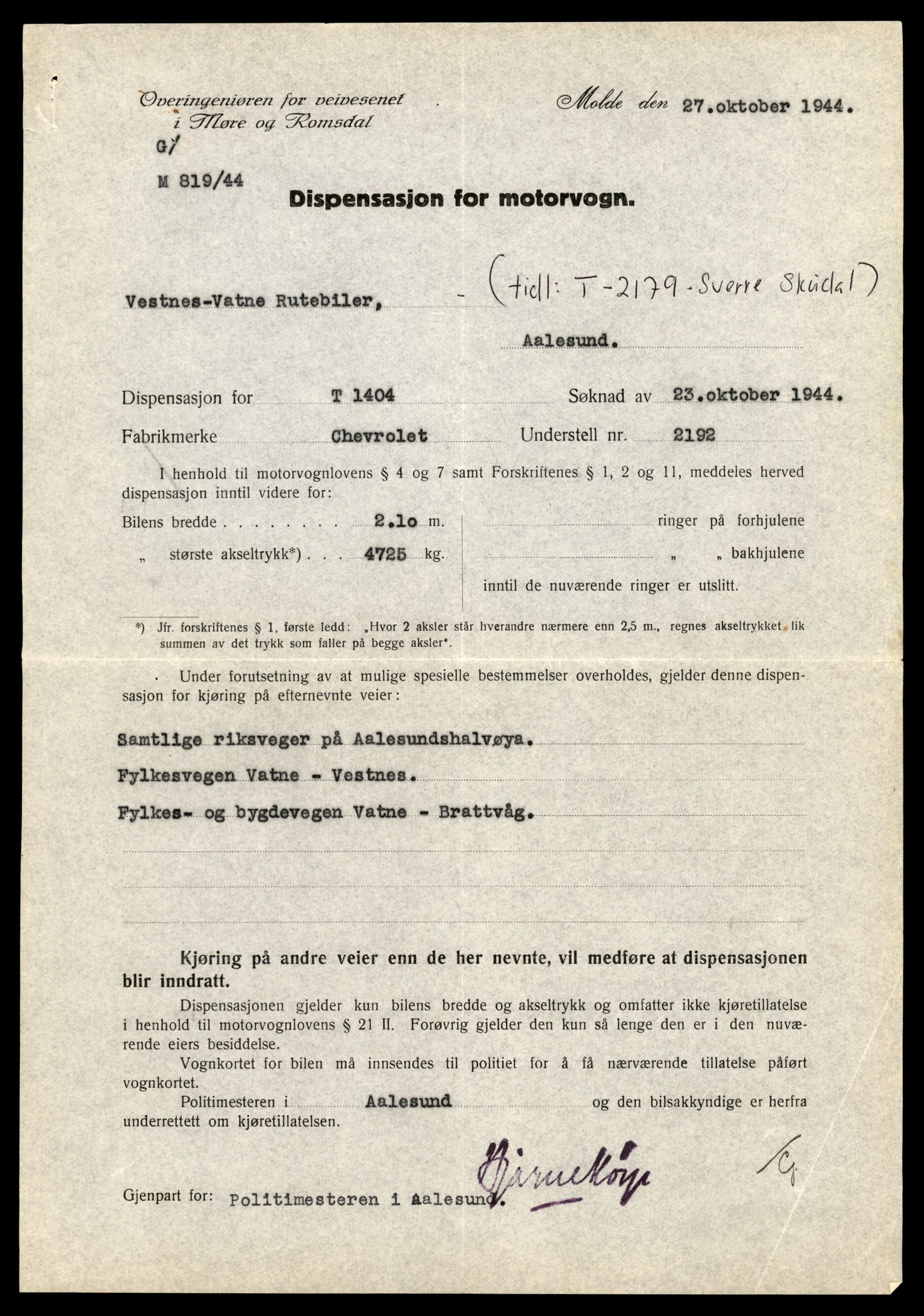 Møre og Romsdal vegkontor - Ålesund trafikkstasjon, AV/SAT-A-4099/F/Fe/L0011: Registreringskort for kjøretøy T 1170 - T 1289, 1927-1998, p. 1005