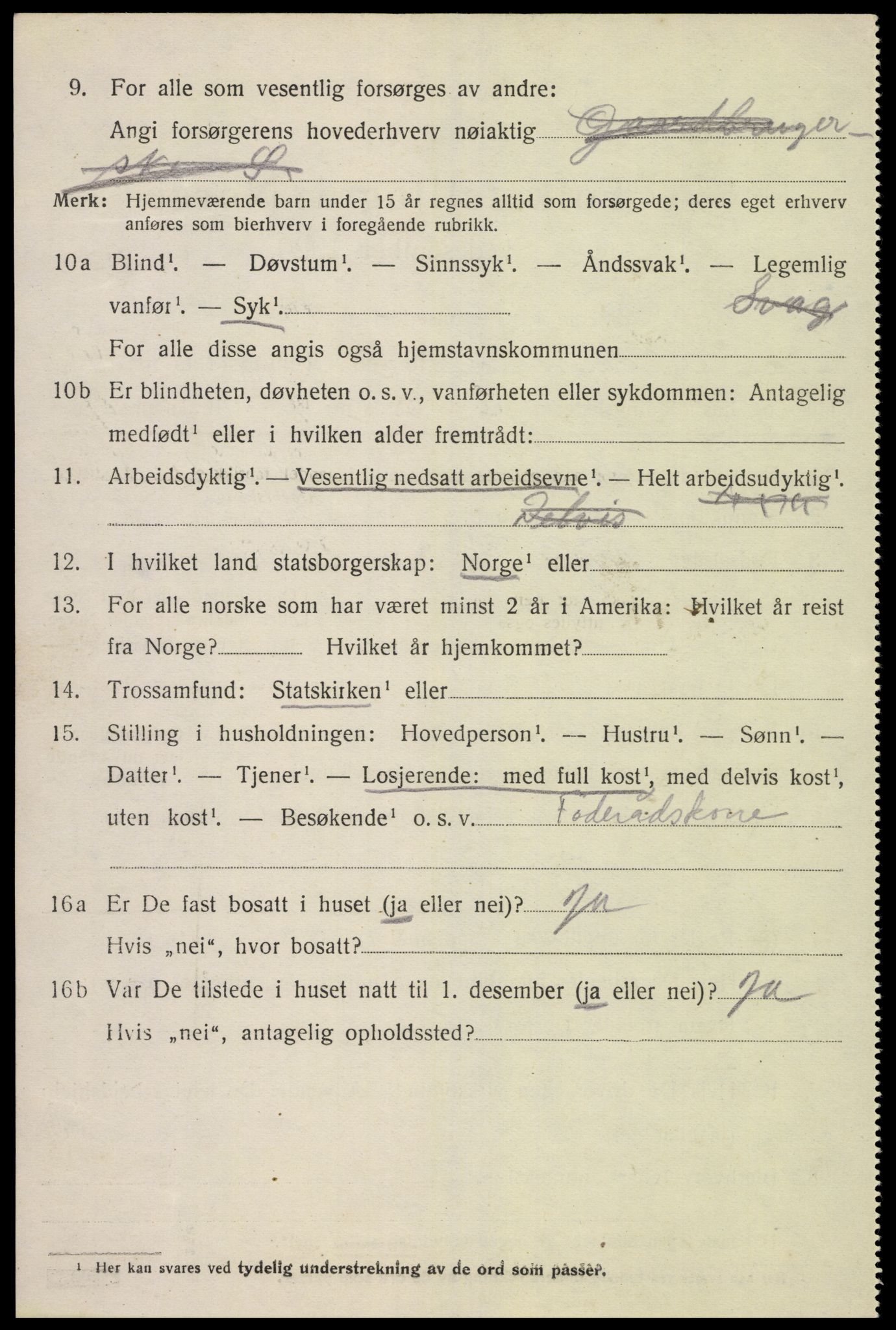 SAK, 1920 census for Konsmo, 1920, p. 1423