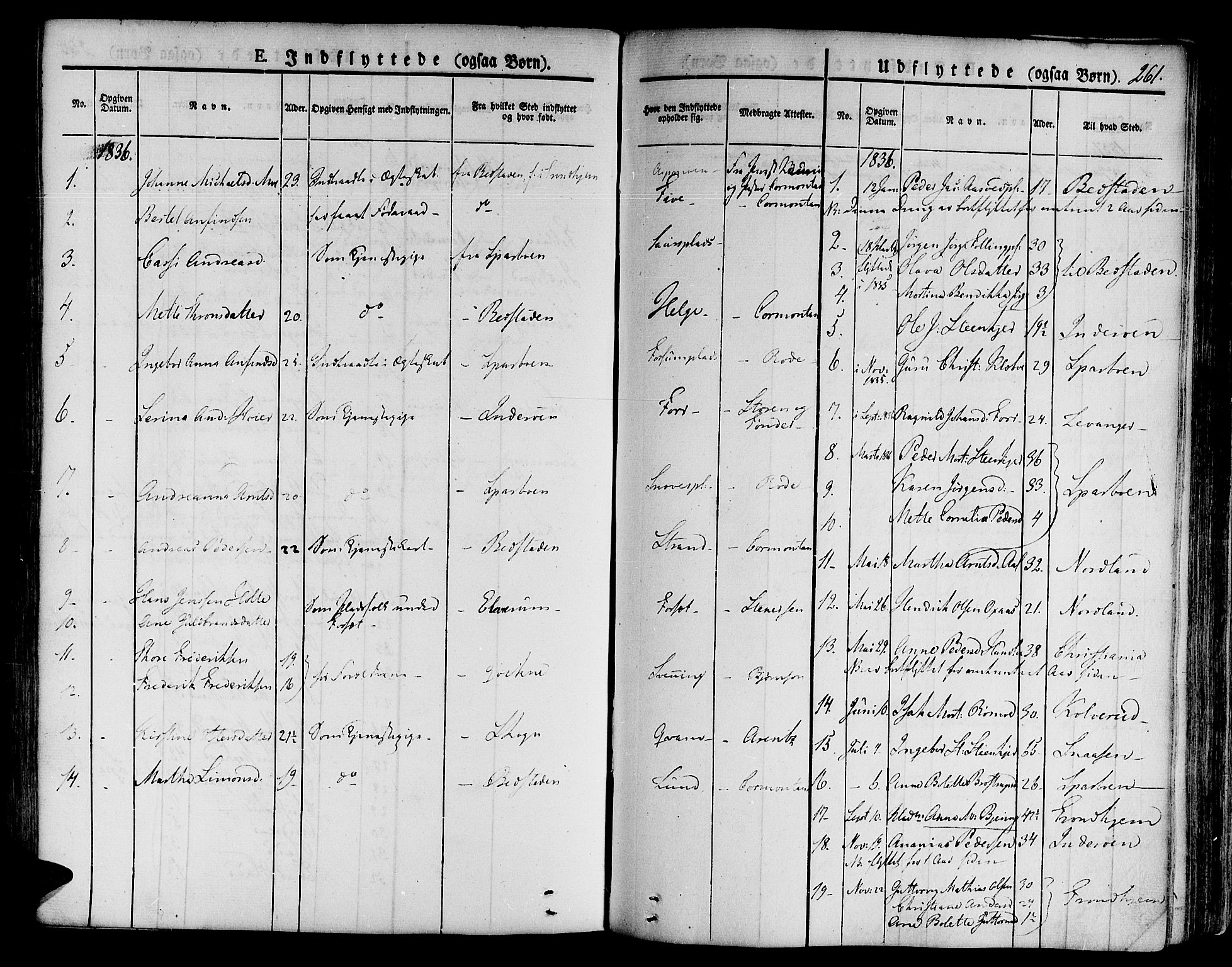 Ministerialprotokoller, klokkerbøker og fødselsregistre - Nord-Trøndelag, SAT/A-1458/746/L0445: Parish register (official) no. 746A04, 1826-1846, p. 261