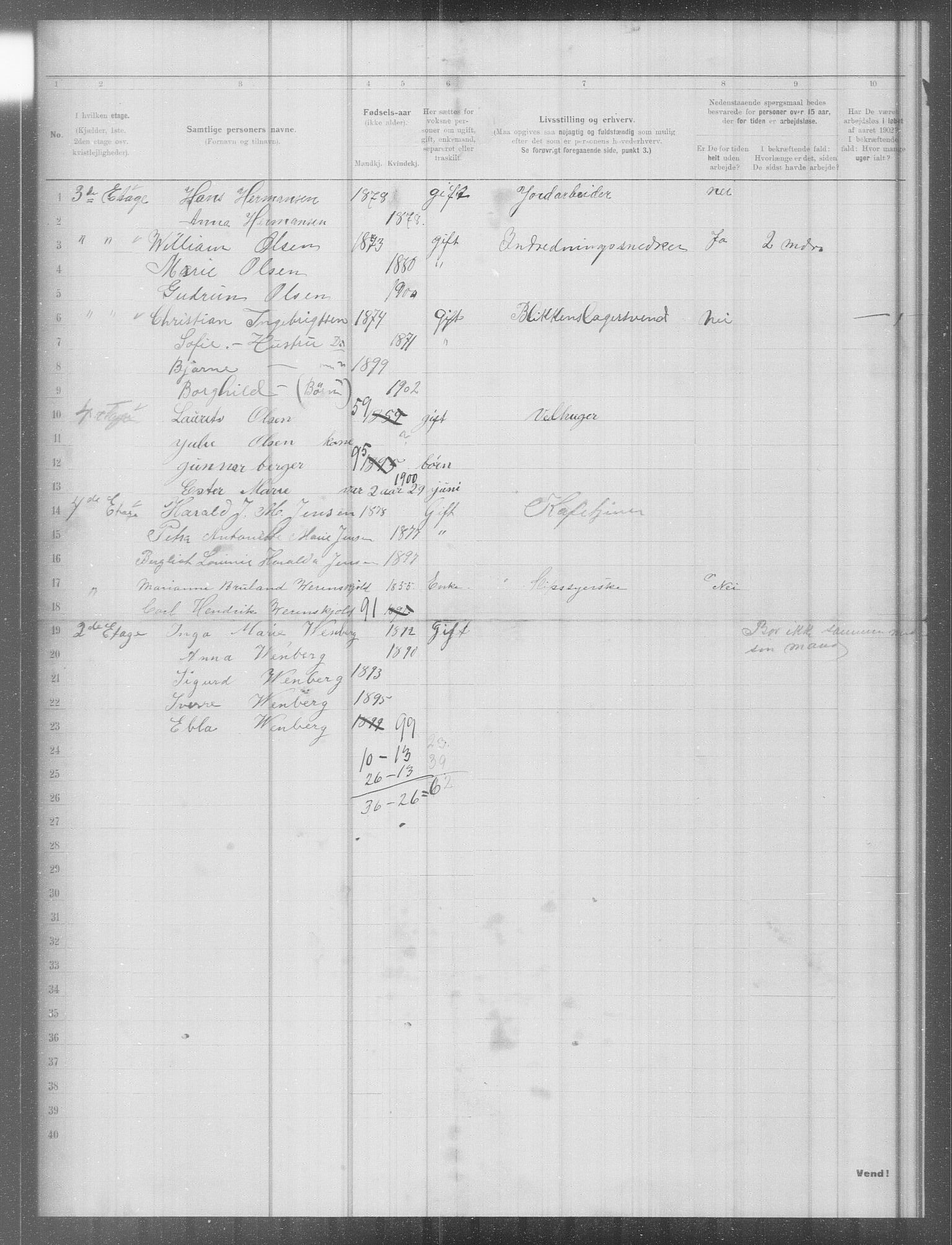 OBA, Municipal Census 1902 for Kristiania, 1902, p. 9789