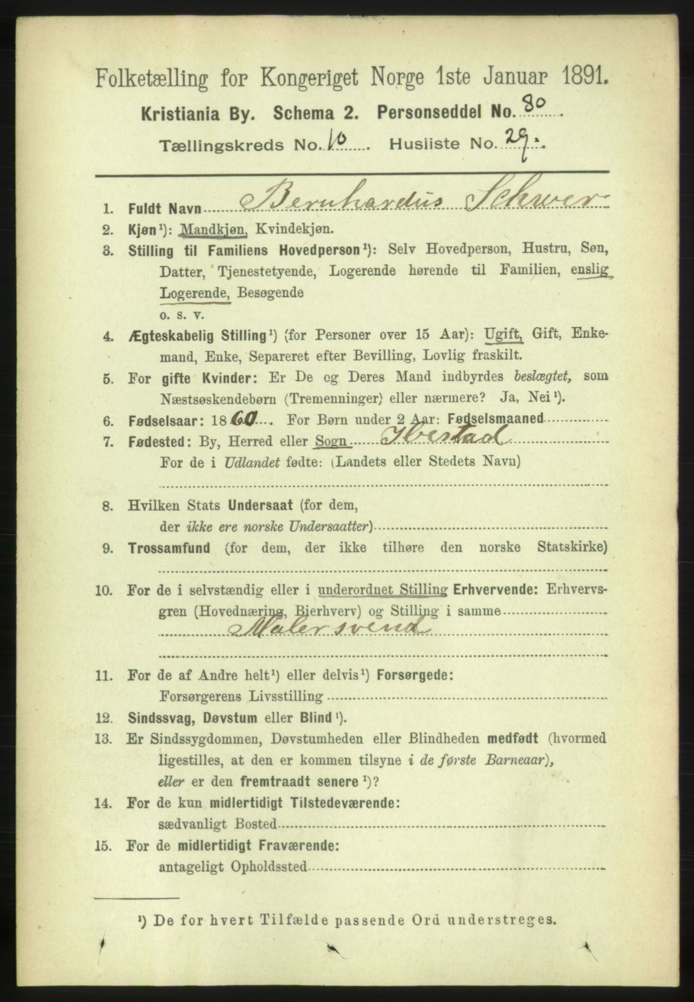 RA, 1891 census for 0301 Kristiania, 1891, p. 4798