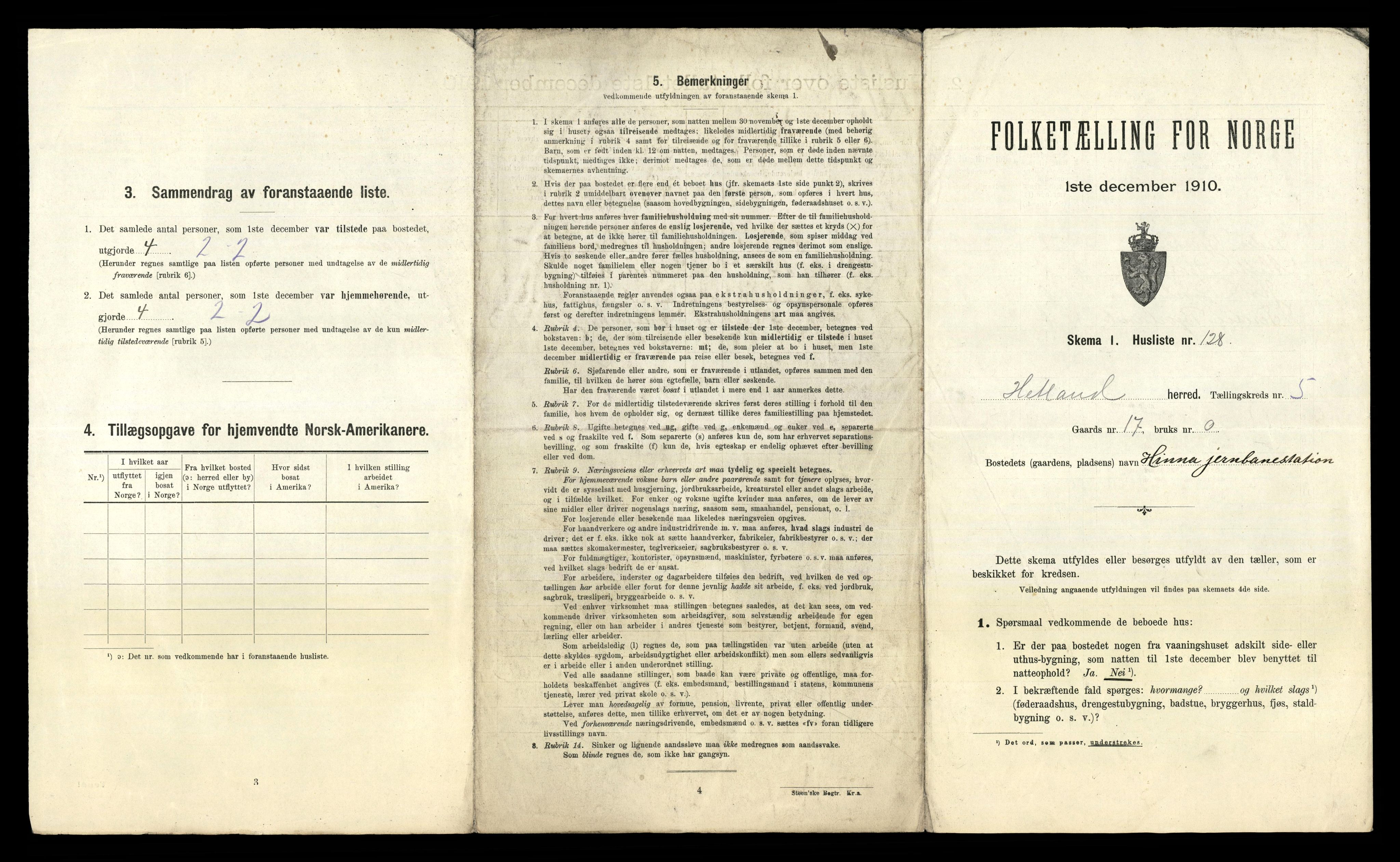 RA, 1910 census for Hetland, 1910, p. 895