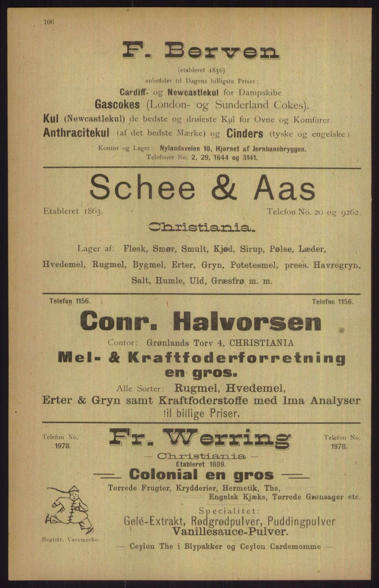 Kristiania/Oslo adressebok, PUBL/-, 1911, p. 106