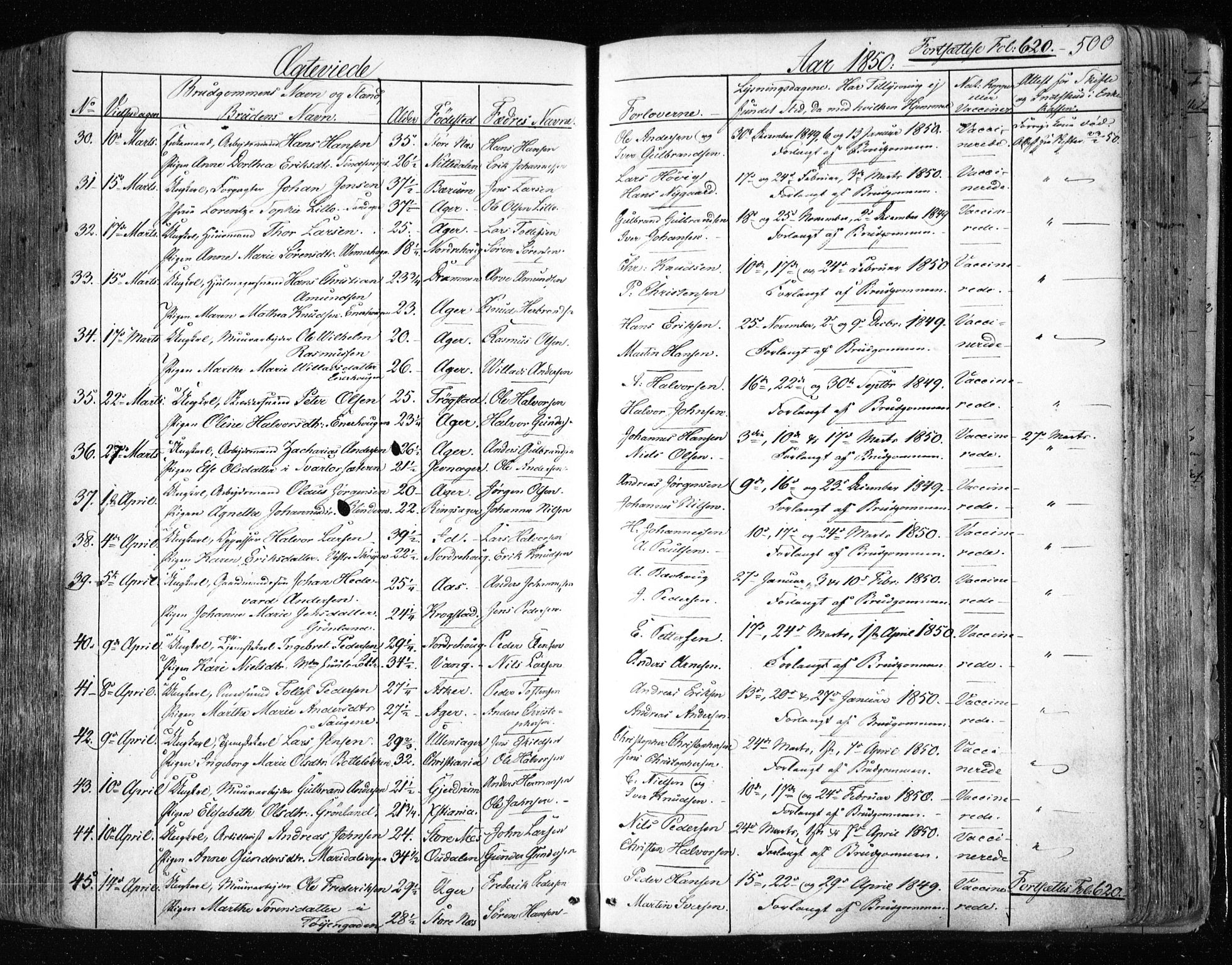 Aker prestekontor kirkebøker, AV/SAO-A-10861/F/L0019: Parish register (official) no. 19, 1842-1852, p. 500