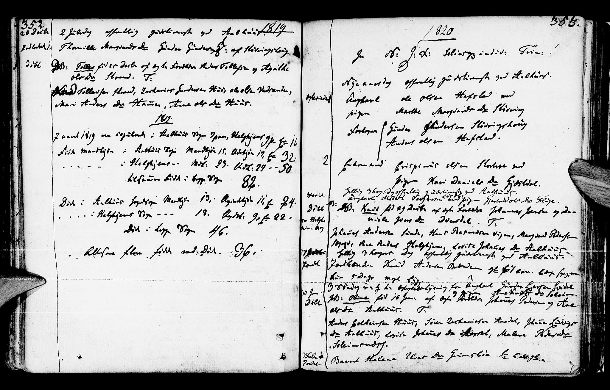 Jølster sokneprestembete, SAB/A-80701/H/Haa/Haaa/L0005: Parish register (official) no. A 5, 1790-1821, p. 352-353