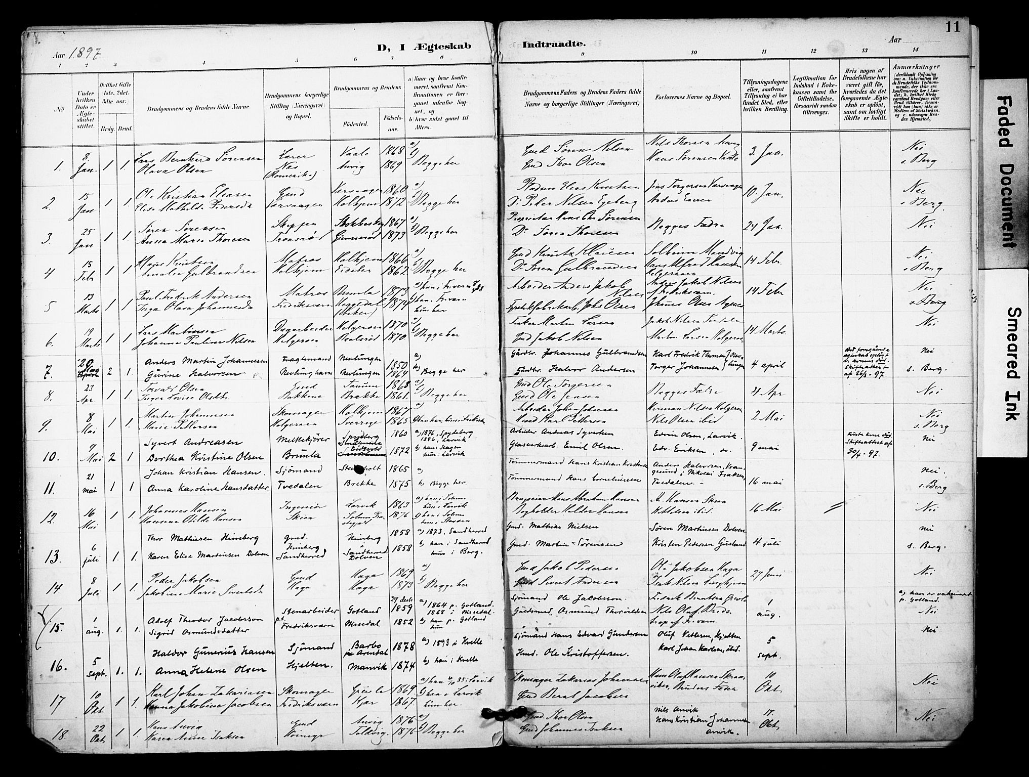 Brunlanes kirkebøker, SAKO/A-342/F/Fc/L0002: Parish register (official) no. III 2, 1895-1899, p. 11