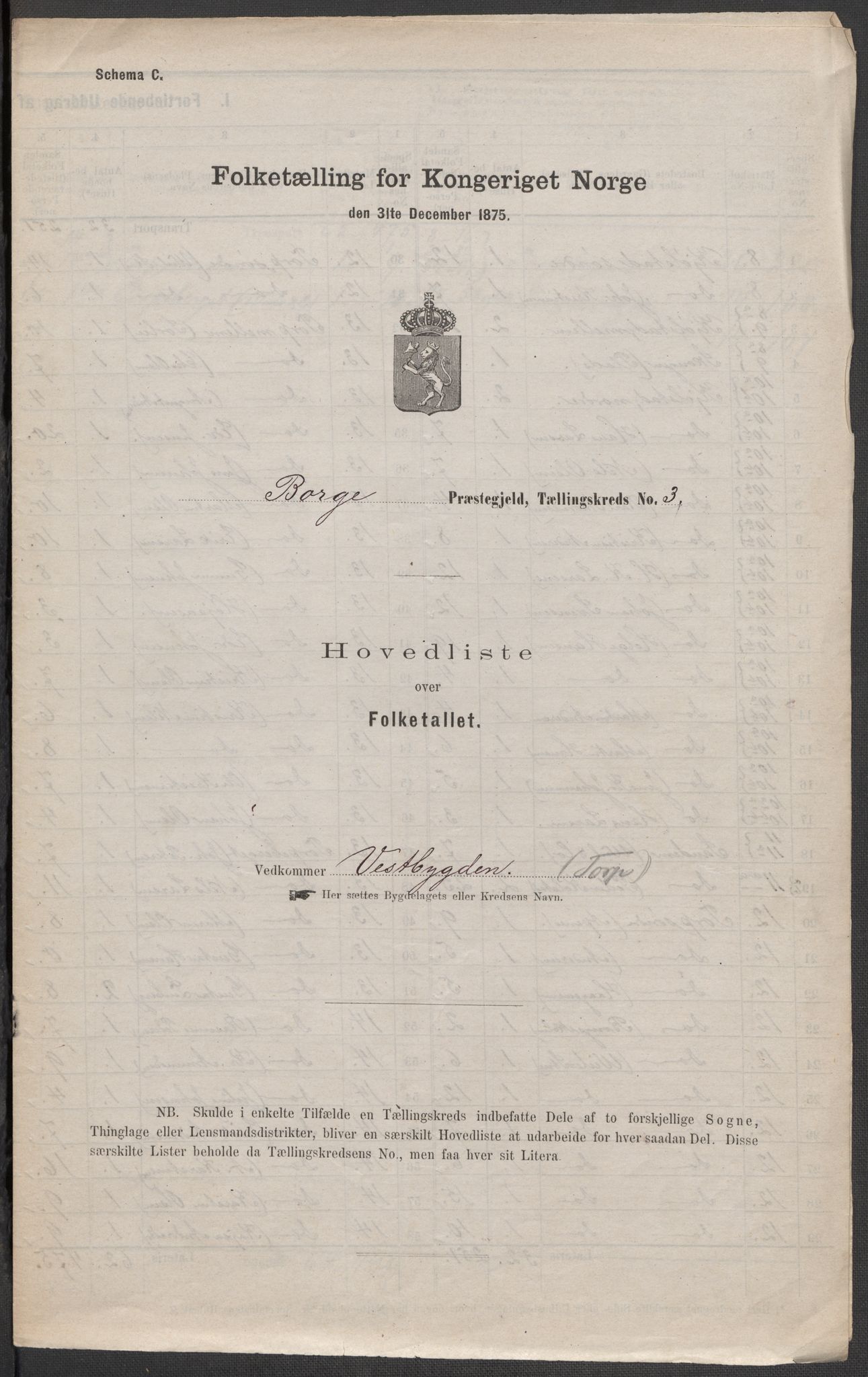 RA, 1875 census for 0113P Borge, 1875, p. 9
