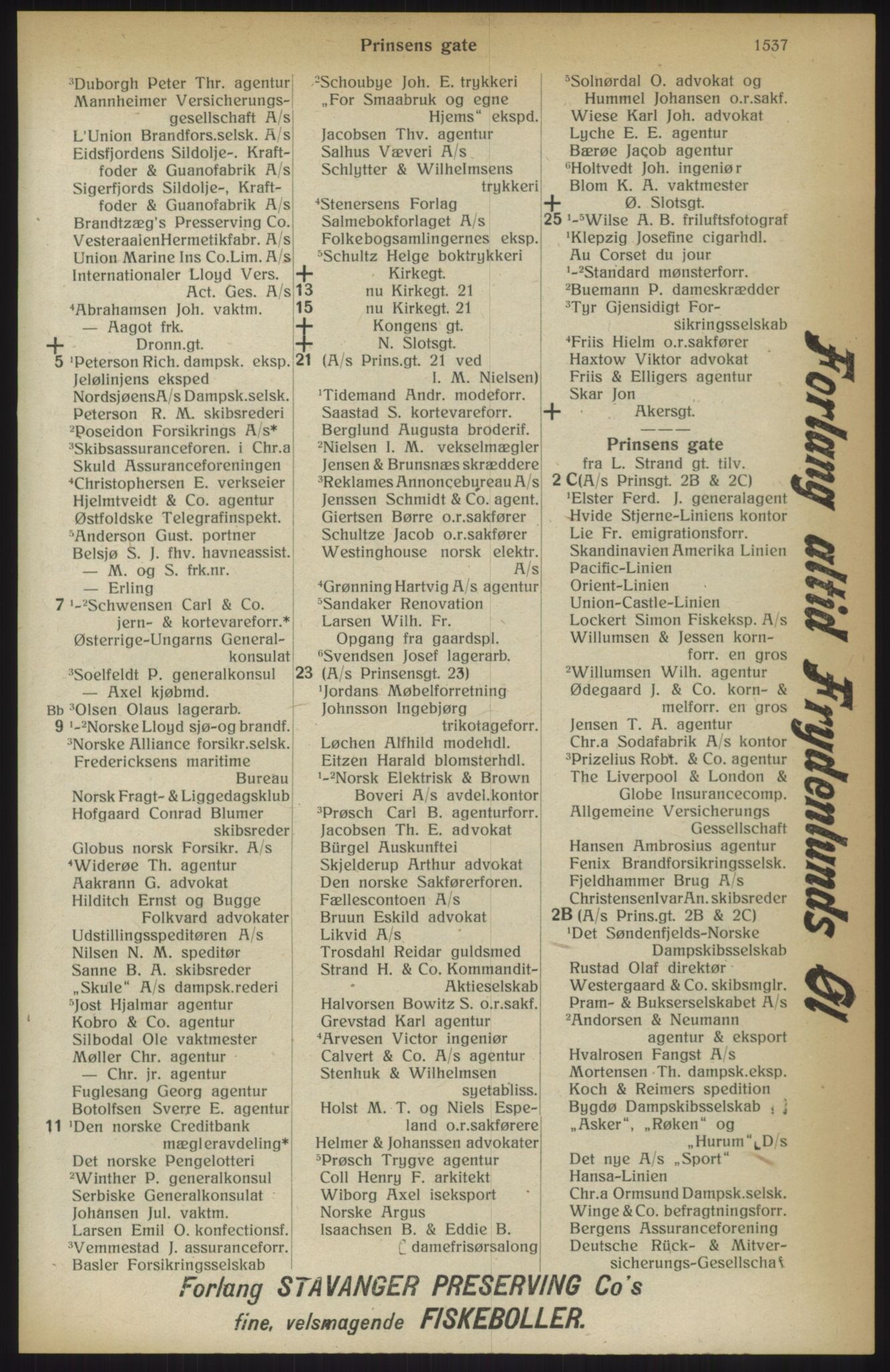 Kristiania/Oslo adressebok, PUBL/-, 1914, p. 1537