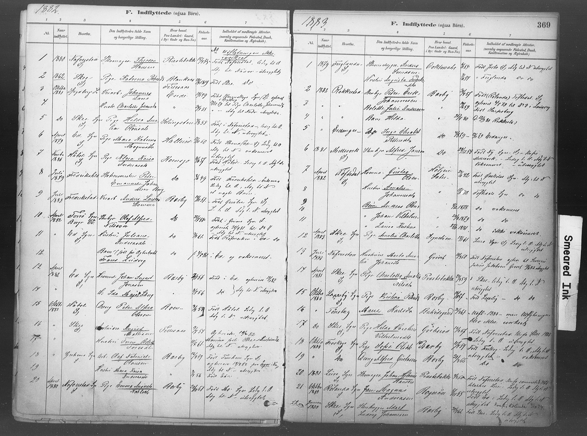 Idd prestekontor Kirkebøker, SAO/A-10911/F/Fb/L0002: Parish register (official) no. II 2, 1882-1923, p. 369