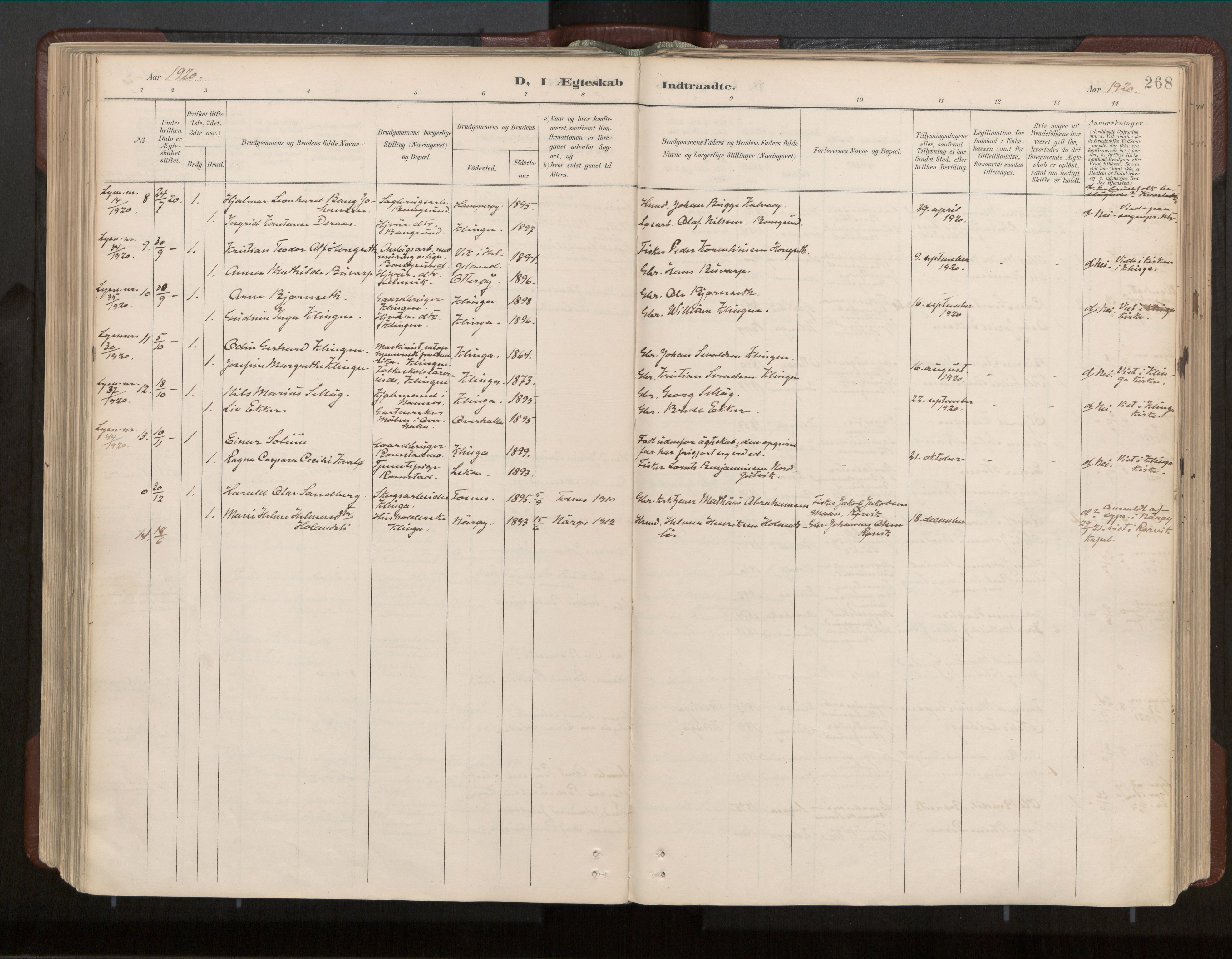Ministerialprotokoller, klokkerbøker og fødselsregistre - Nord-Trøndelag, SAT/A-1458/770/L0589: Parish register (official) no. 770A03, 1887-1929, p. 268