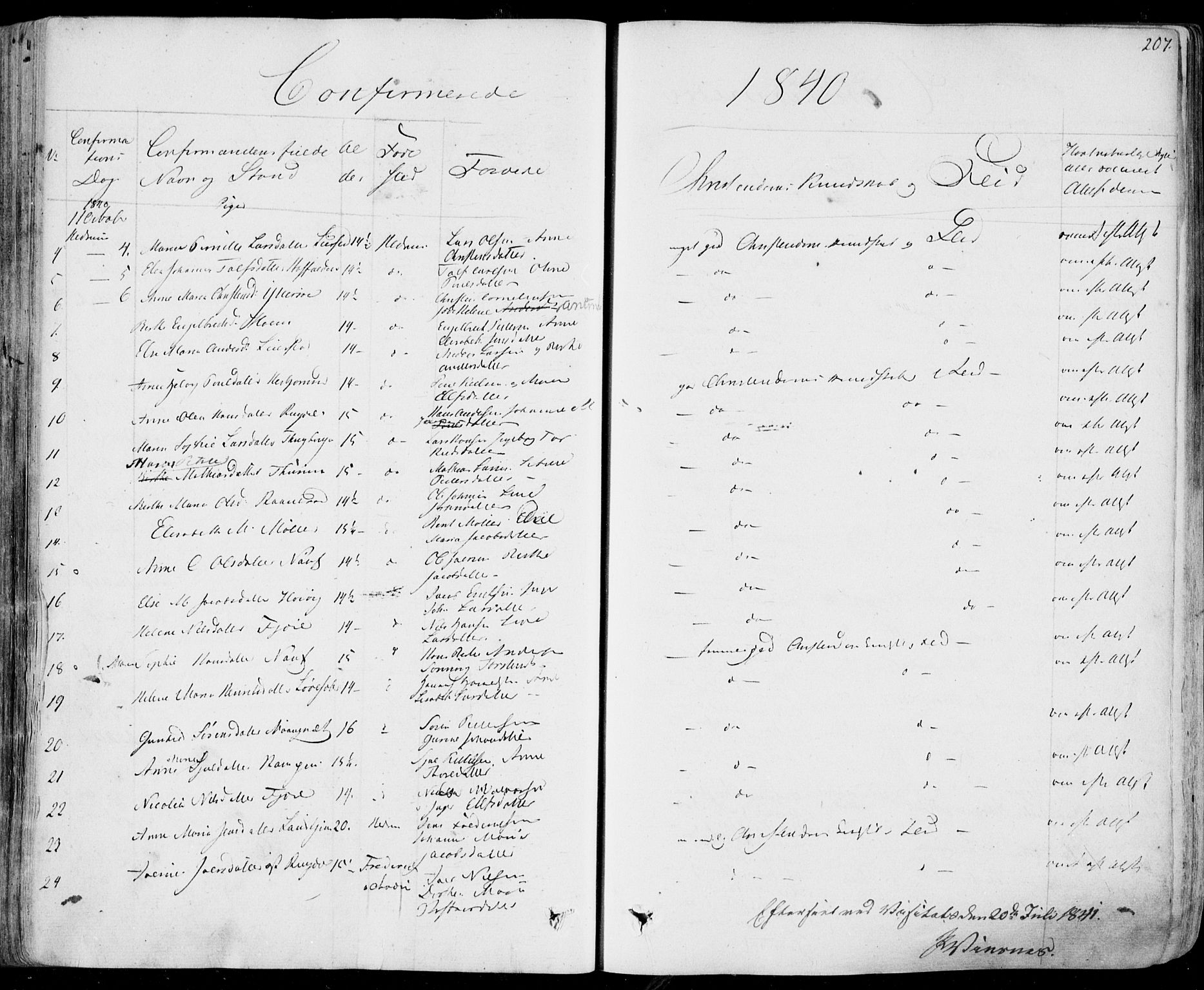 Hedrum kirkebøker, AV/SAKO-A-344/F/Fa/L0005: Parish register (official) no. I 5, 1835-1848, p. 207