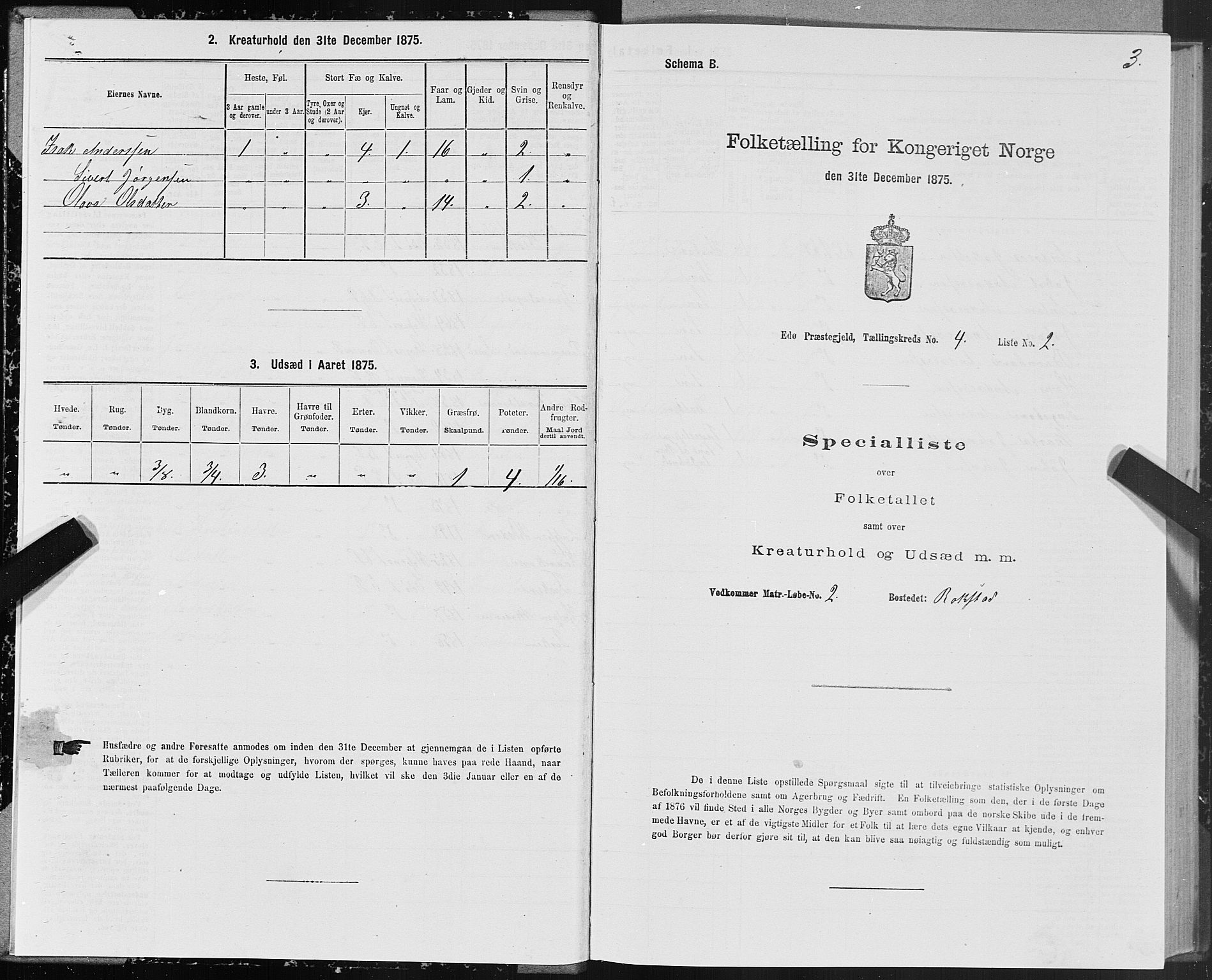 SAT, 1875 census for 1573P Edøy, 1875, p. 2003