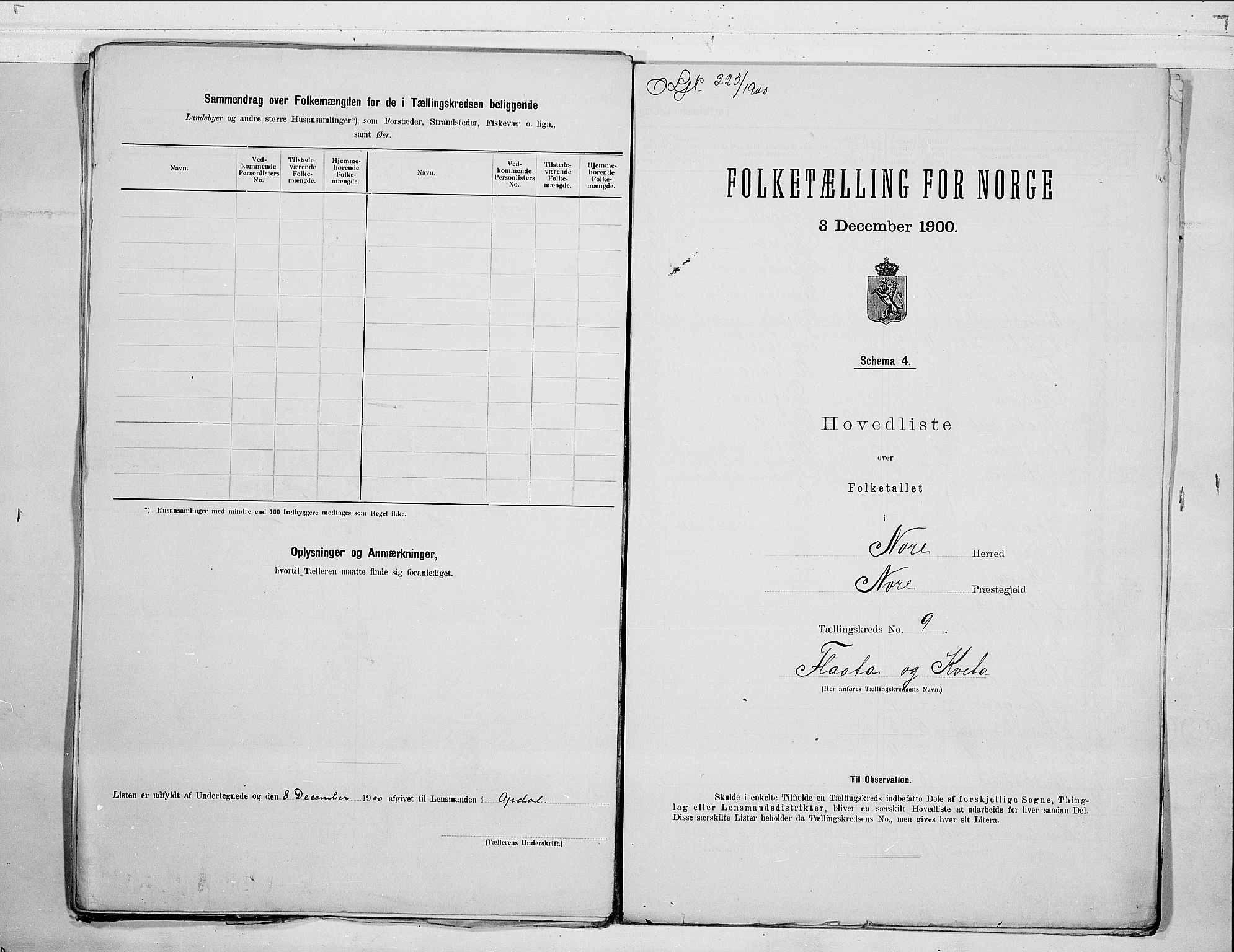 RA, 1900 census for Nore, 1900, p. 20