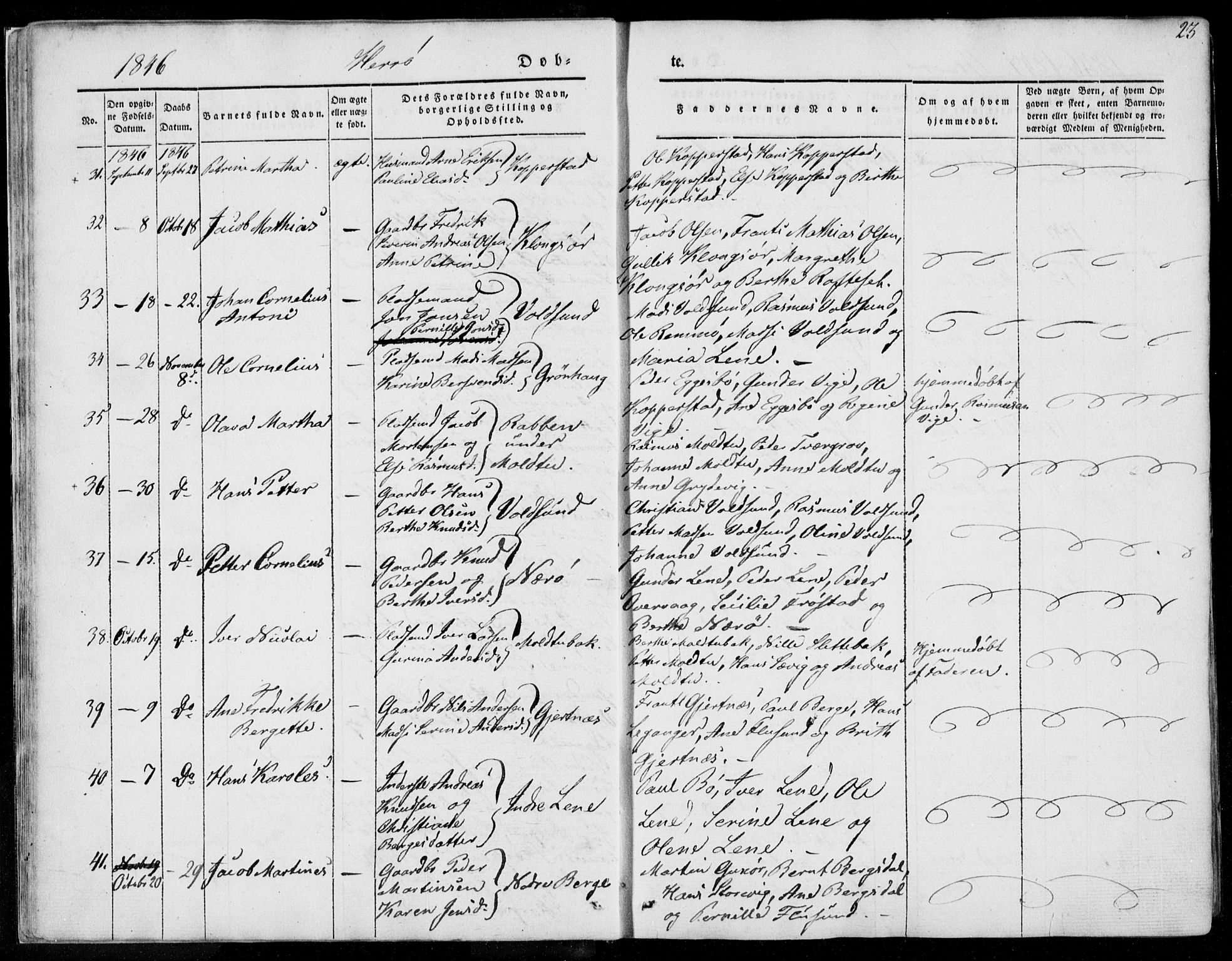 Ministerialprotokoller, klokkerbøker og fødselsregistre - Møre og Romsdal, AV/SAT-A-1454/507/L0070: Parish register (official) no. 507A05, 1842-1873, p. 23