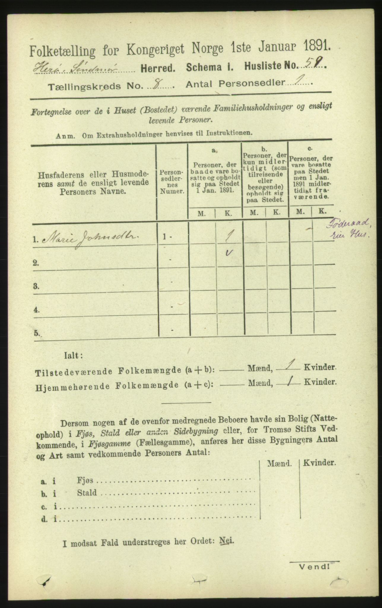 RA, 1891 census for 1515 Herøy, 1891, p. 3245