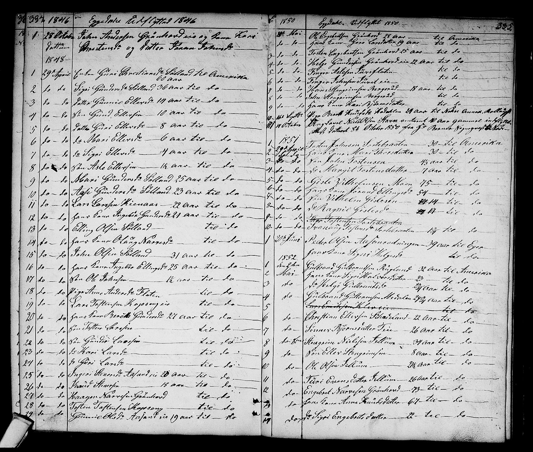Sigdal kirkebøker, SAKO/A-245/G/Gb/L0001: Parish register (copy) no. II 1, 1841-1874, p. 334-335