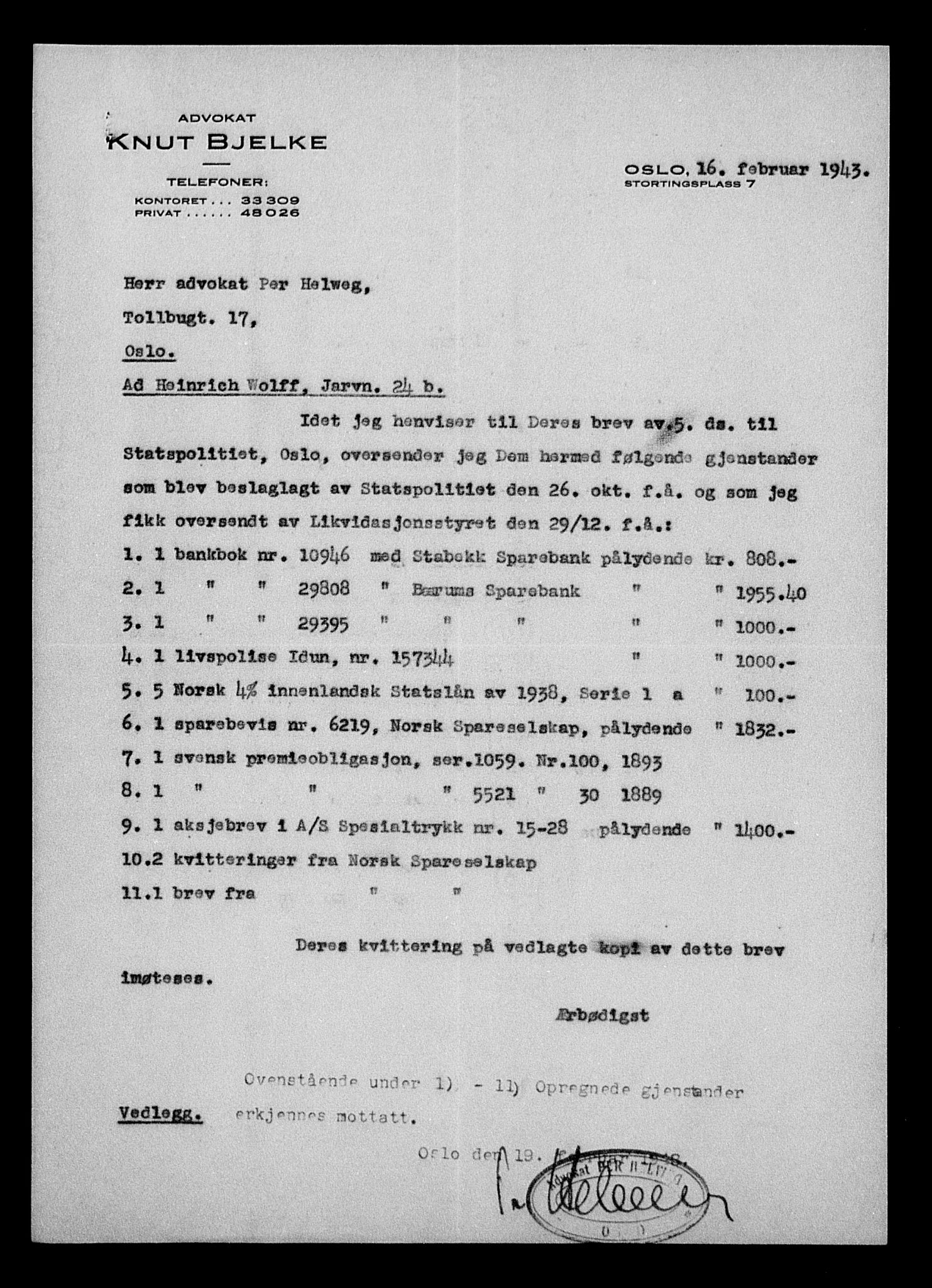 Justisdepartementet, Tilbakeføringskontoret for inndratte formuer, AV/RA-S-1564/H/Hc/Hcc/L0986: --, 1945-1947, p. 539