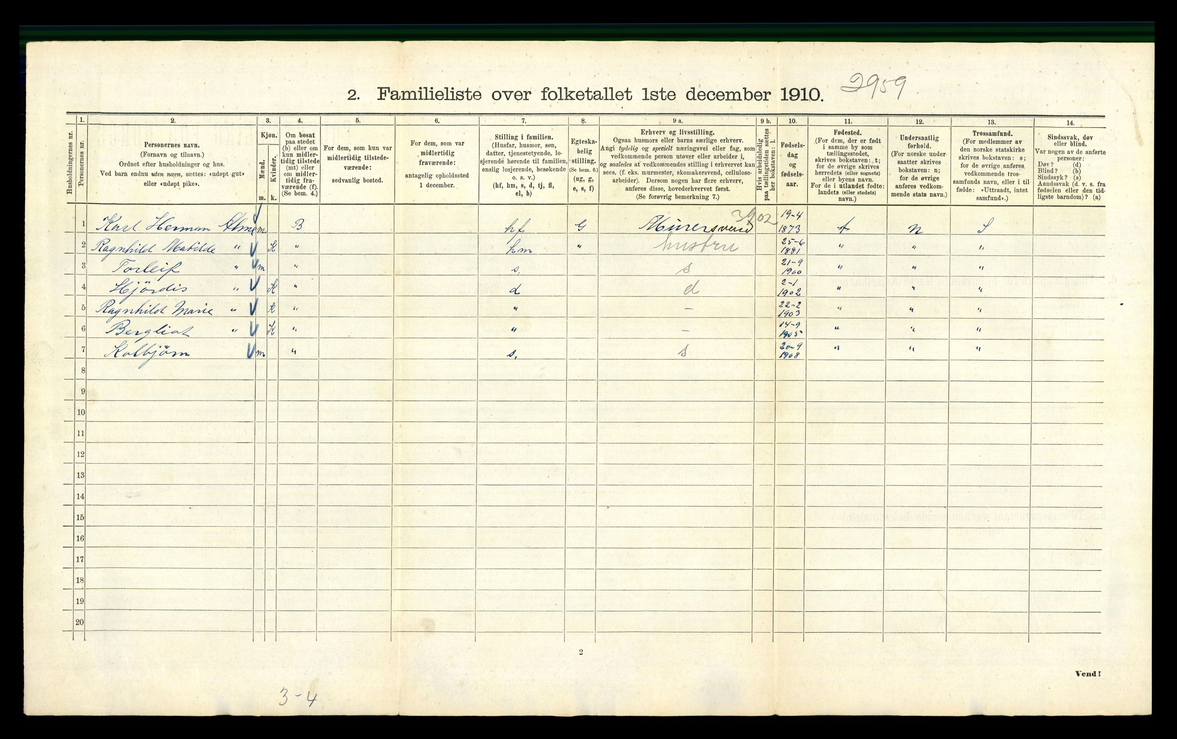 RA, 1910 census for Kristiania, 1910, p. 50396