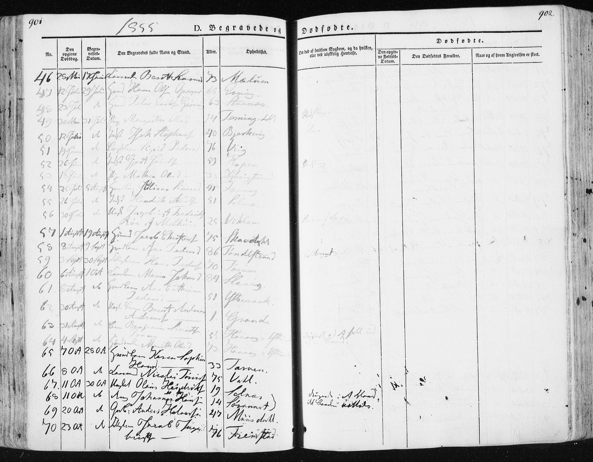 Ministerialprotokoller, klokkerbøker og fødselsregistre - Sør-Trøndelag, SAT/A-1456/659/L0736: Parish register (official) no. 659A06, 1842-1856, p. 901-902