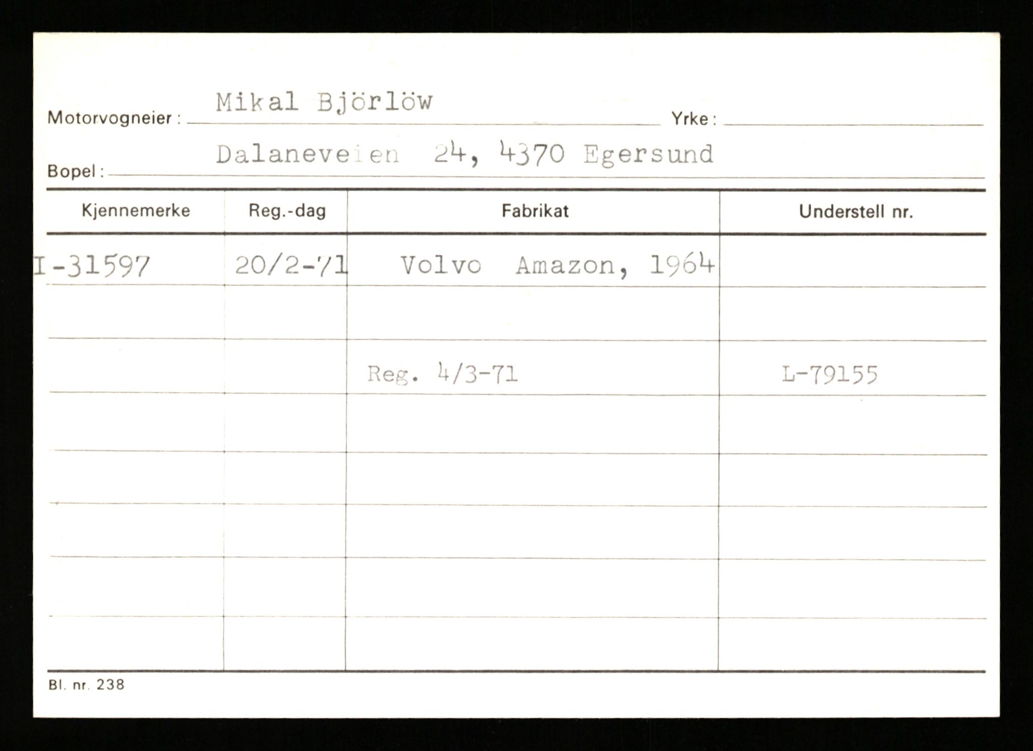 Stavanger trafikkstasjon, AV/SAST-A-101942/0/G/L0005: Registreringsnummer: 23000 - 34245, 1930-1971, p. 2638