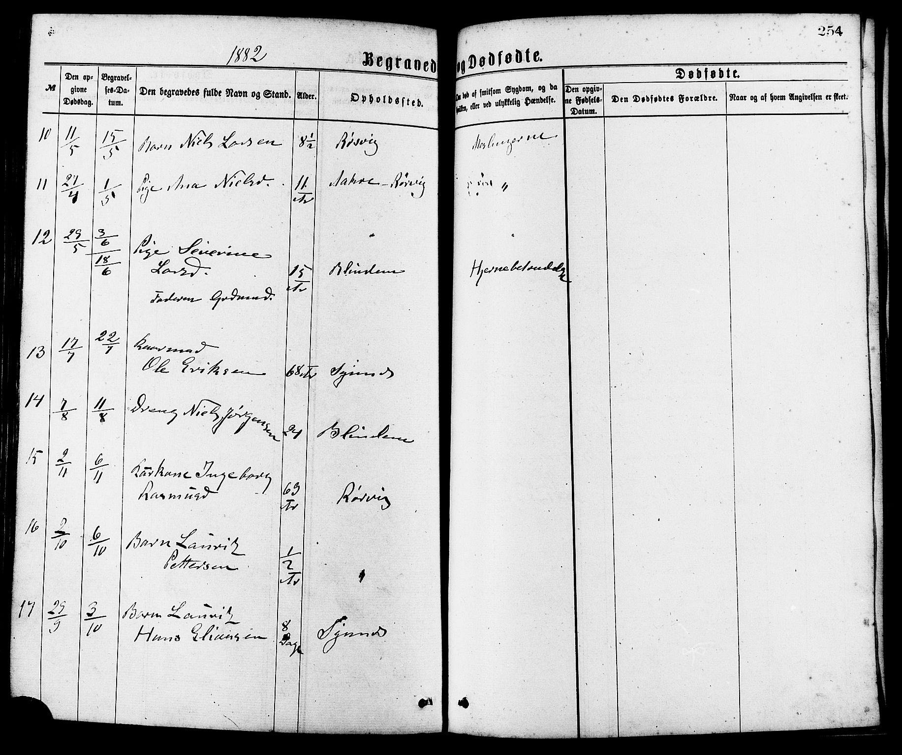 Ministerialprotokoller, klokkerbøker og fødselsregistre - Møre og Romsdal, AV/SAT-A-1454/537/L0519: Parish register (official) no. 537A03, 1876-1889, p. 254