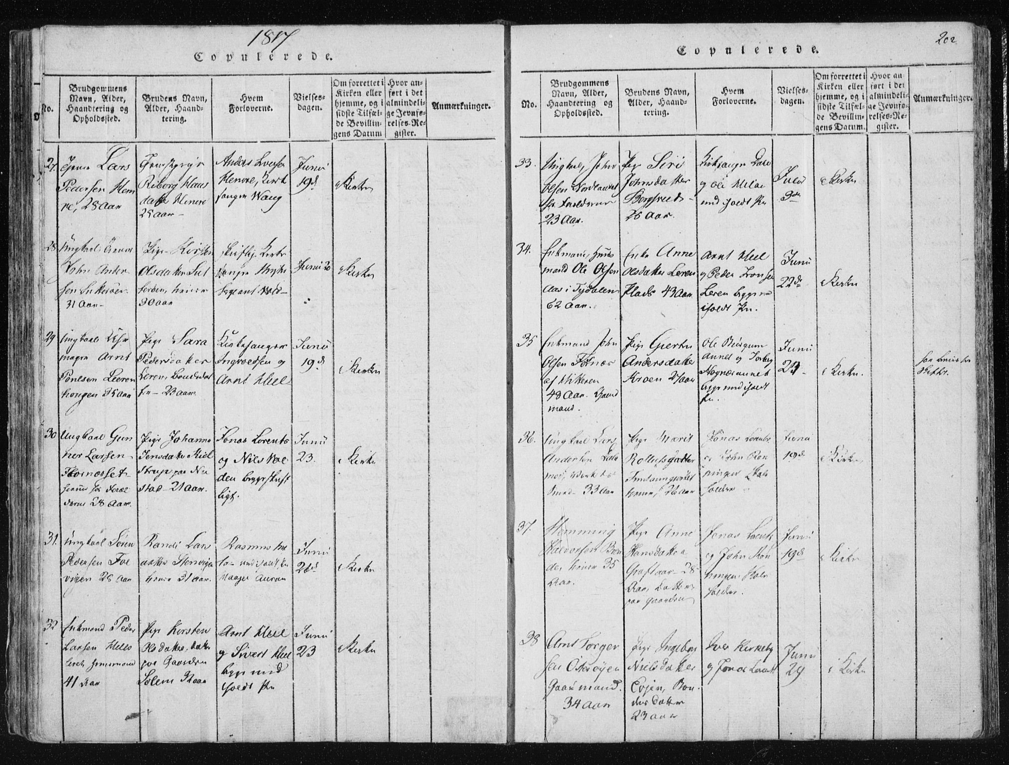 Ministerialprotokoller, klokkerbøker og fødselsregistre - Nord-Trøndelag, SAT/A-1458/709/L0061: Parish register (official) no. 709A08 /1, 1815-1819, p. 202