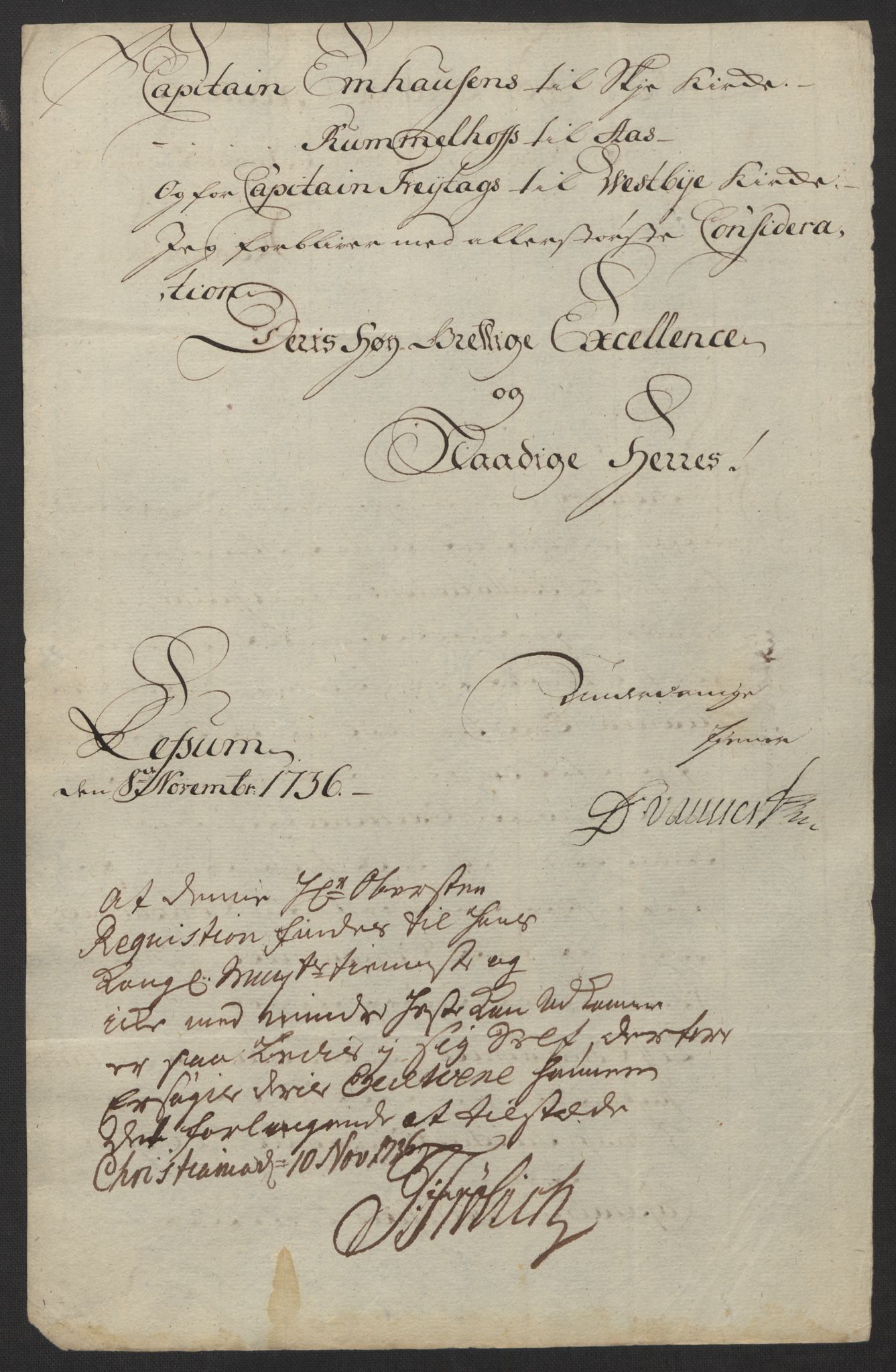 Stattholderembetet 1572-1771, AV/RA-EA-2870/Ef/L0108: Brev fra embetsmenn og andre, 1735-1736, p. 323