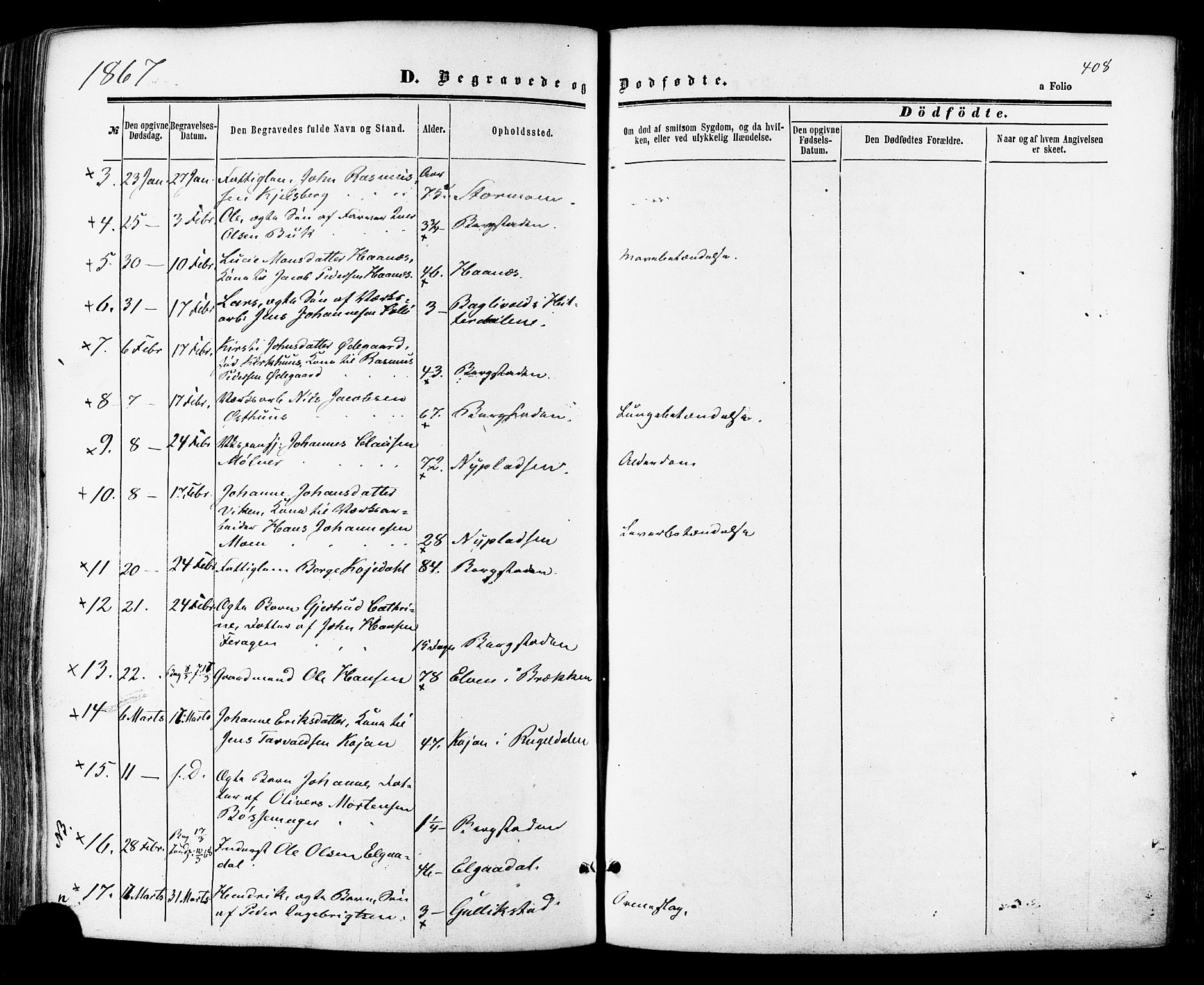 Ministerialprotokoller, klokkerbøker og fødselsregistre - Sør-Trøndelag, SAT/A-1456/681/L0932: Parish register (official) no. 681A10, 1860-1878, p. 408