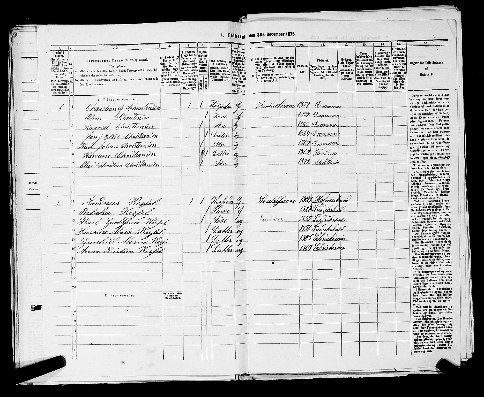 RA, 1875 census for 0301 Kristiania, 1875, p. 8617