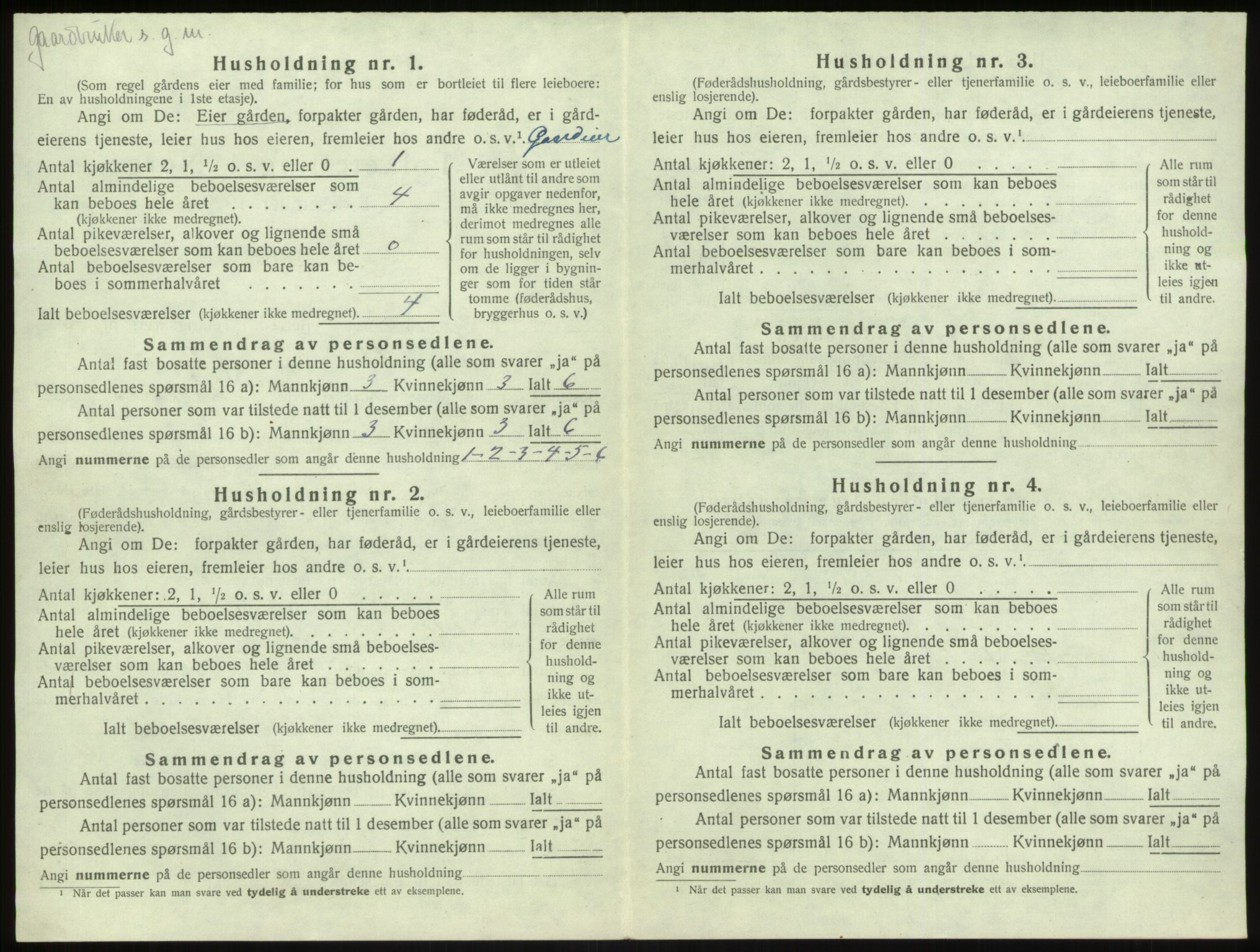 SAB, 1920 census for Kyrkjebø, 1920, p. 109