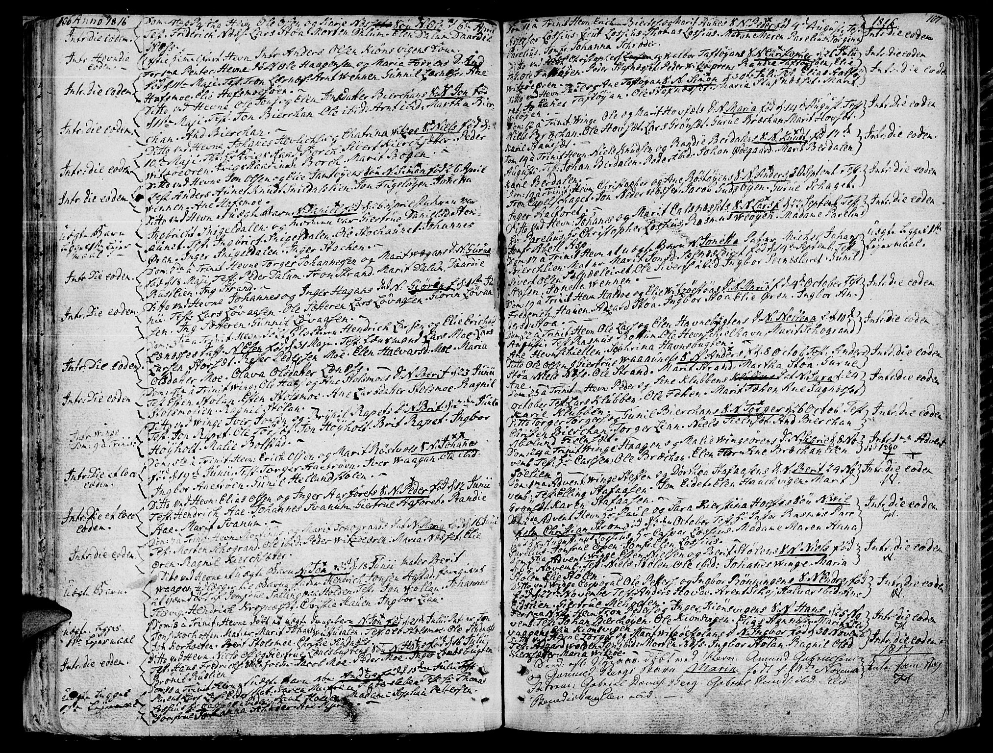 Ministerialprotokoller, klokkerbøker og fødselsregistre - Sør-Trøndelag, SAT/A-1456/630/L0490: Parish register (official) no. 630A03, 1795-1818, p. 106-107