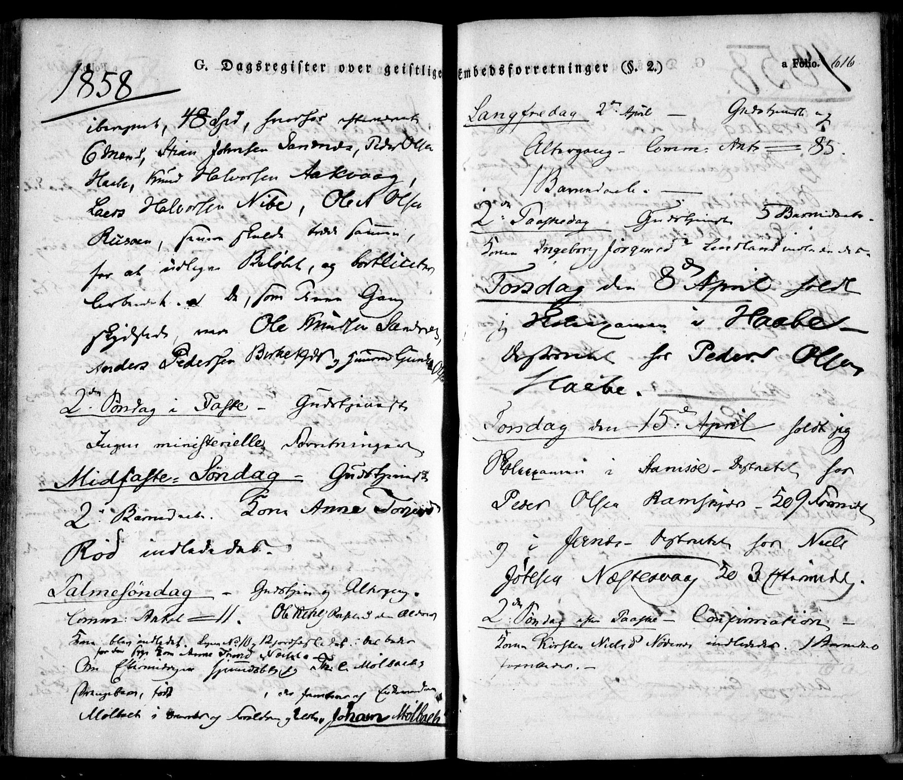 Søndeled sokneprestkontor, SAK/1111-0038/F/Fa/L0002: Parish register (official) no. A 2, 1839-1860, p. 616