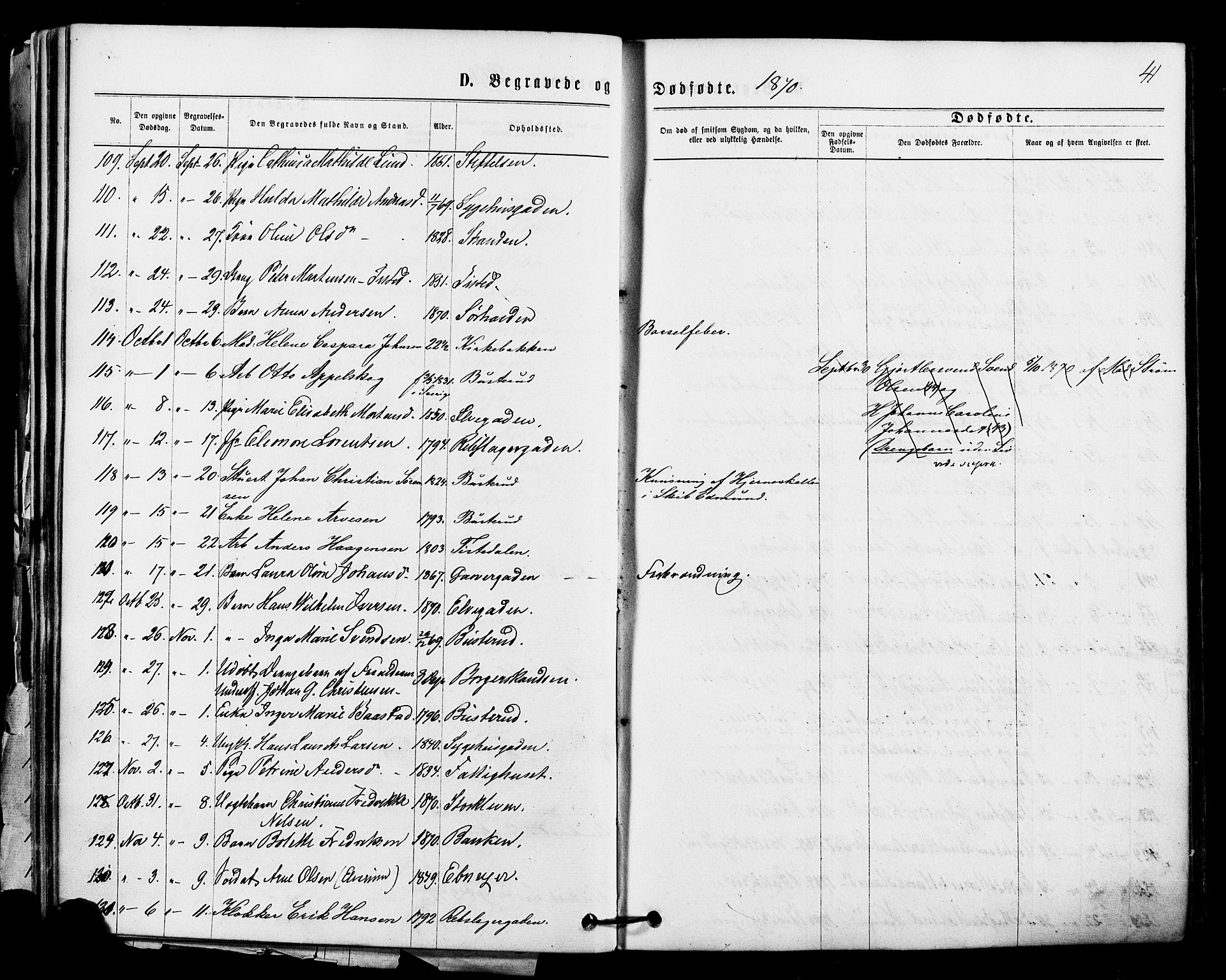 Halden prestekontor Kirkebøker, AV/SAO-A-10909/F/Fa/L0010: Parish register (official) no. I 10, 1866-1877, p. 41