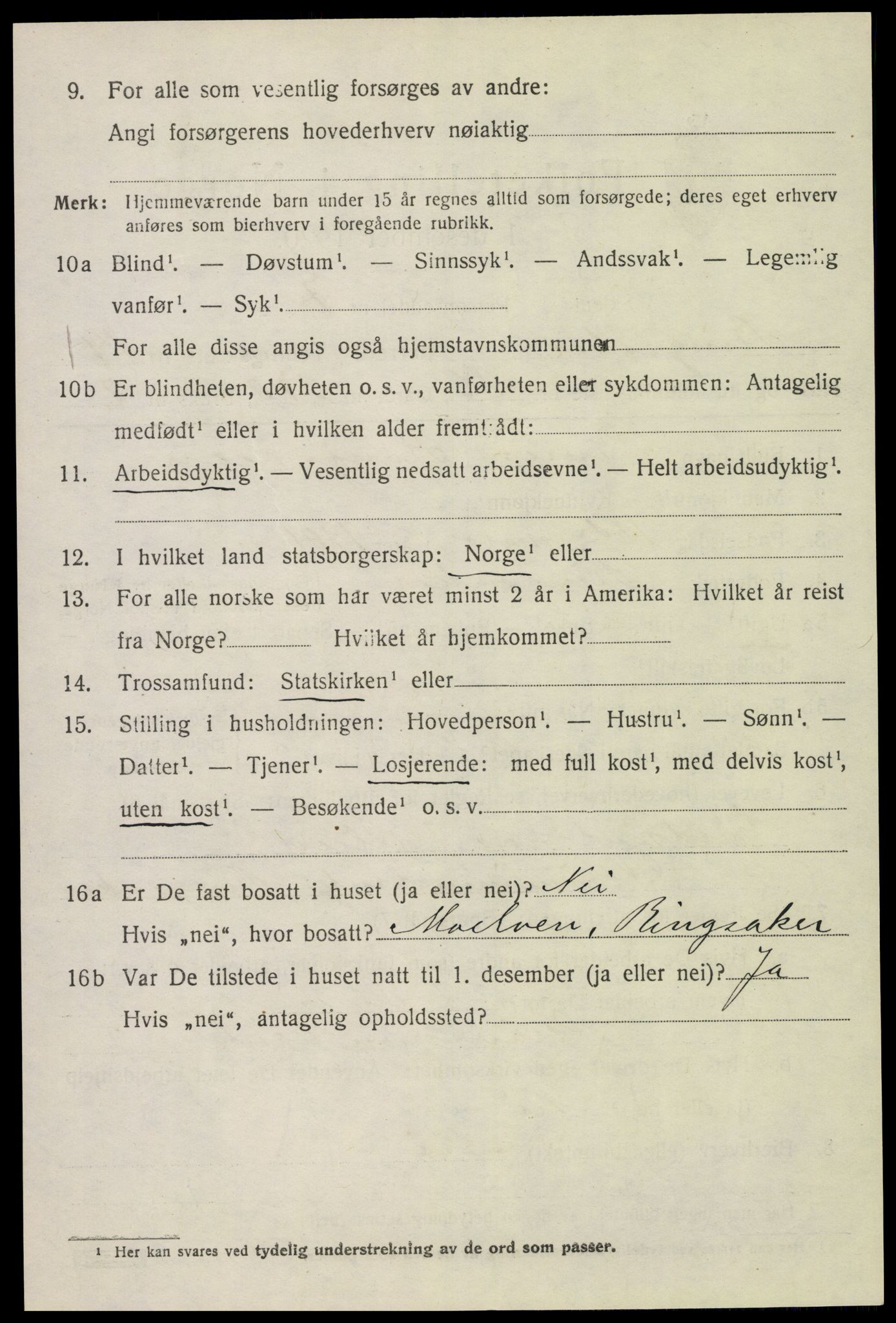 SAH, 1920 census for Ringsaker, 1920, p. 26853