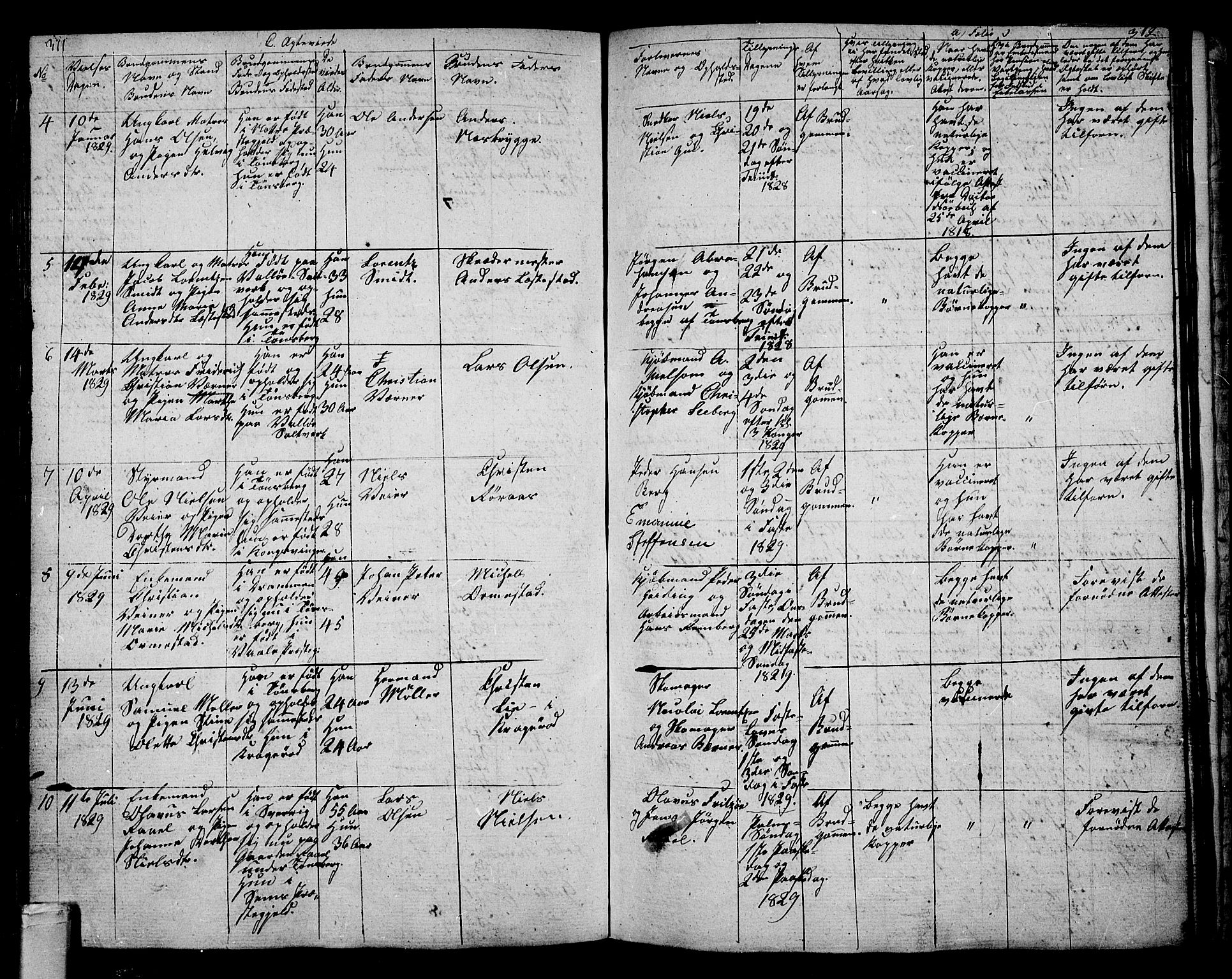 Tønsberg kirkebøker, AV/SAKO-A-330/G/Ga/L0002: Parish register (copy) no. 2, 1827-1854, p. 311-312