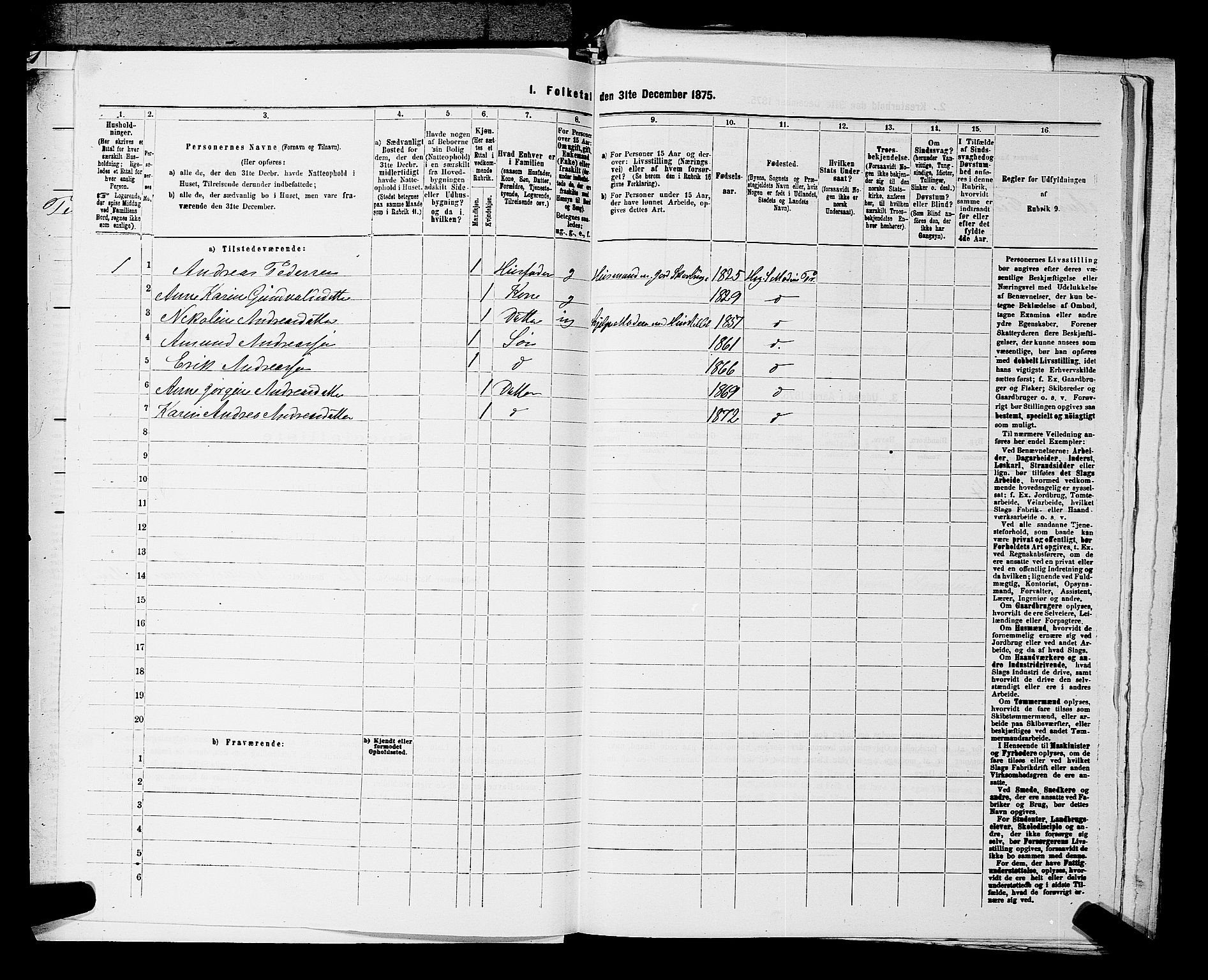 SAKO, 1875 census for 0623P Modum, 1875, p. 1275