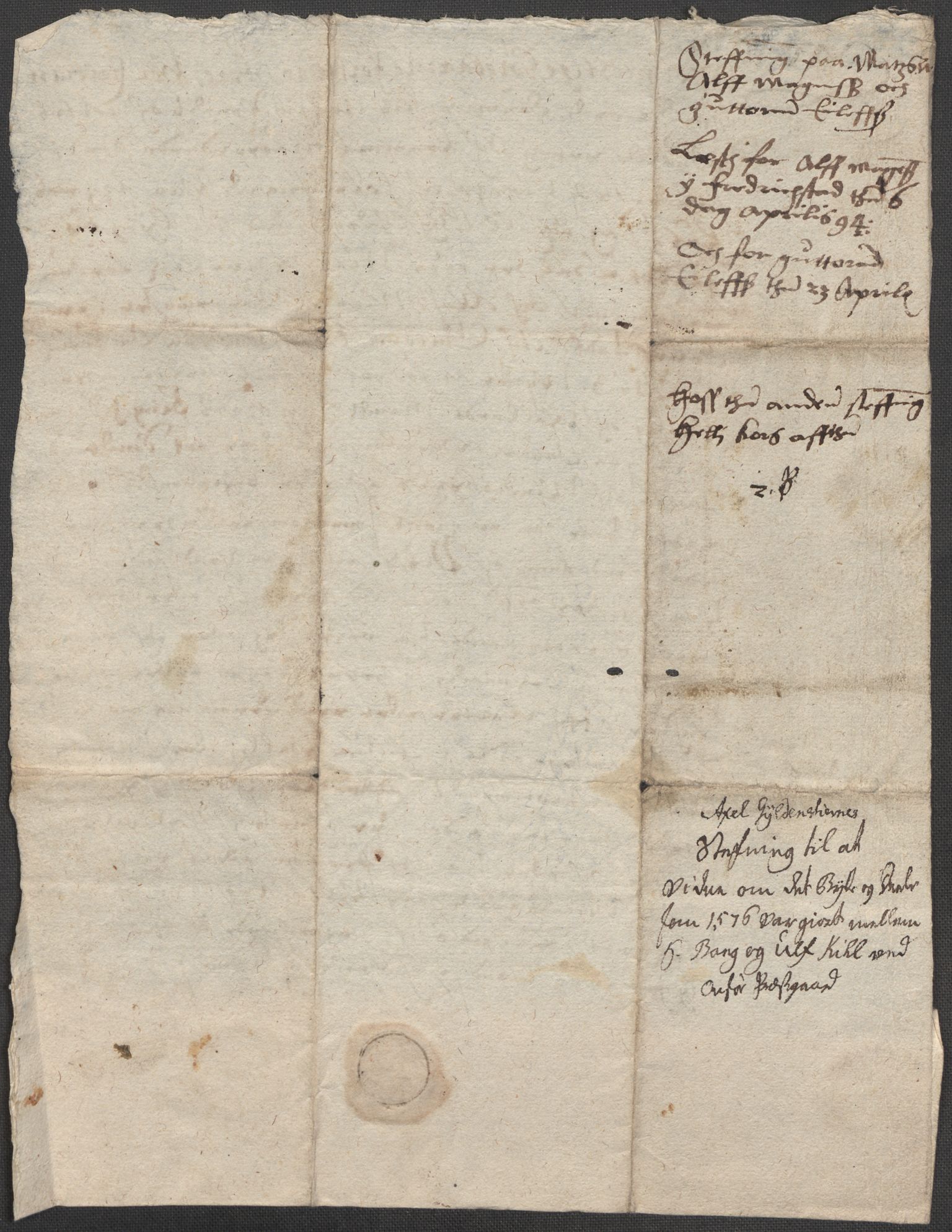 Riksarkivets diplomsamling, AV/RA-EA-5965/F15/L0003: Prestearkiv - Østfold, 1594-1700, p. 20