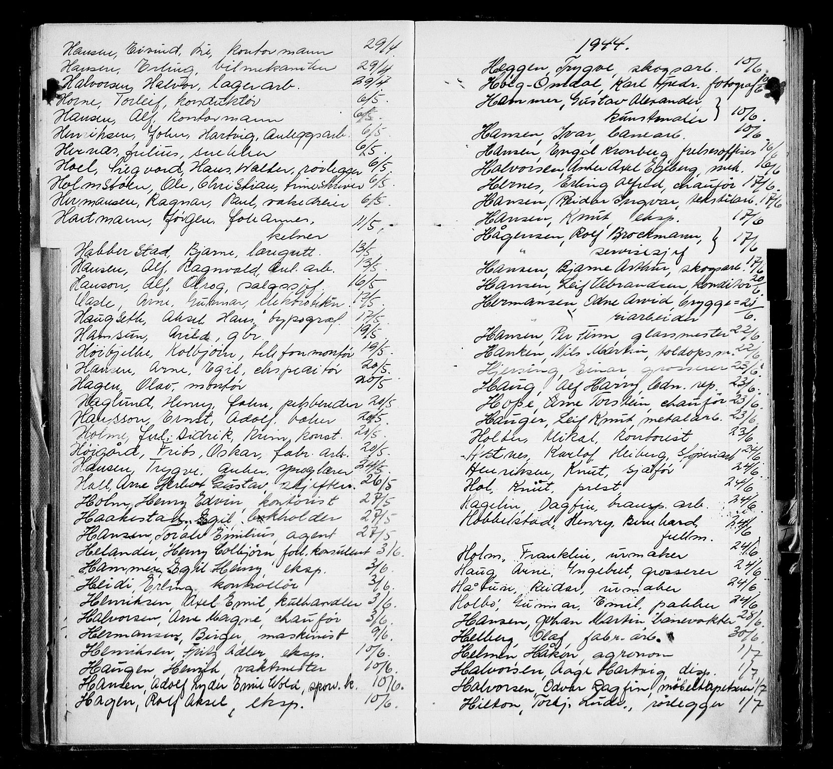 Oslo byfogd avd. I, AV/SAO-A-10220/L/La/L0006: Vigselsregister, 1943-1946, p. 50
